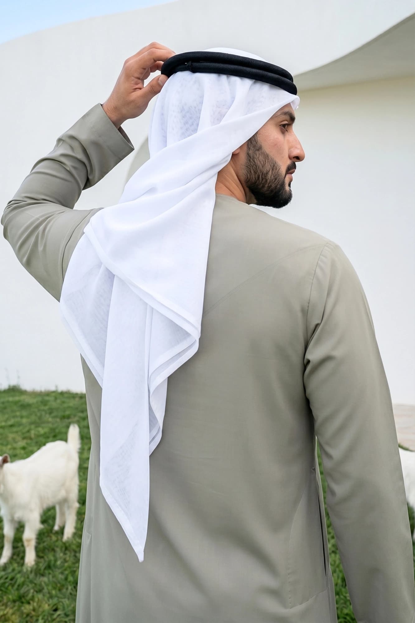 Retro Grey Emirati Kandora - 5