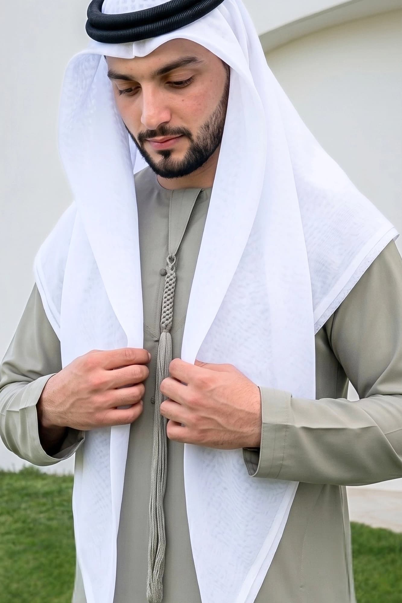 Retro Grey Emirati Kandora - 7