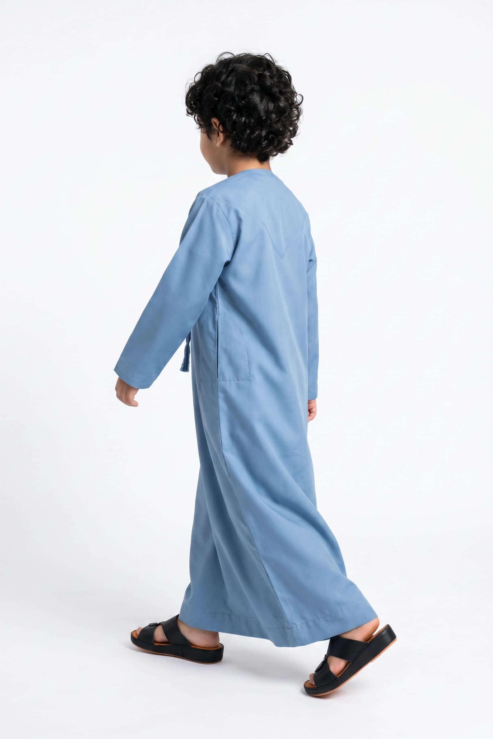 كندورة أطفال لون جينز مُعتدل - 3