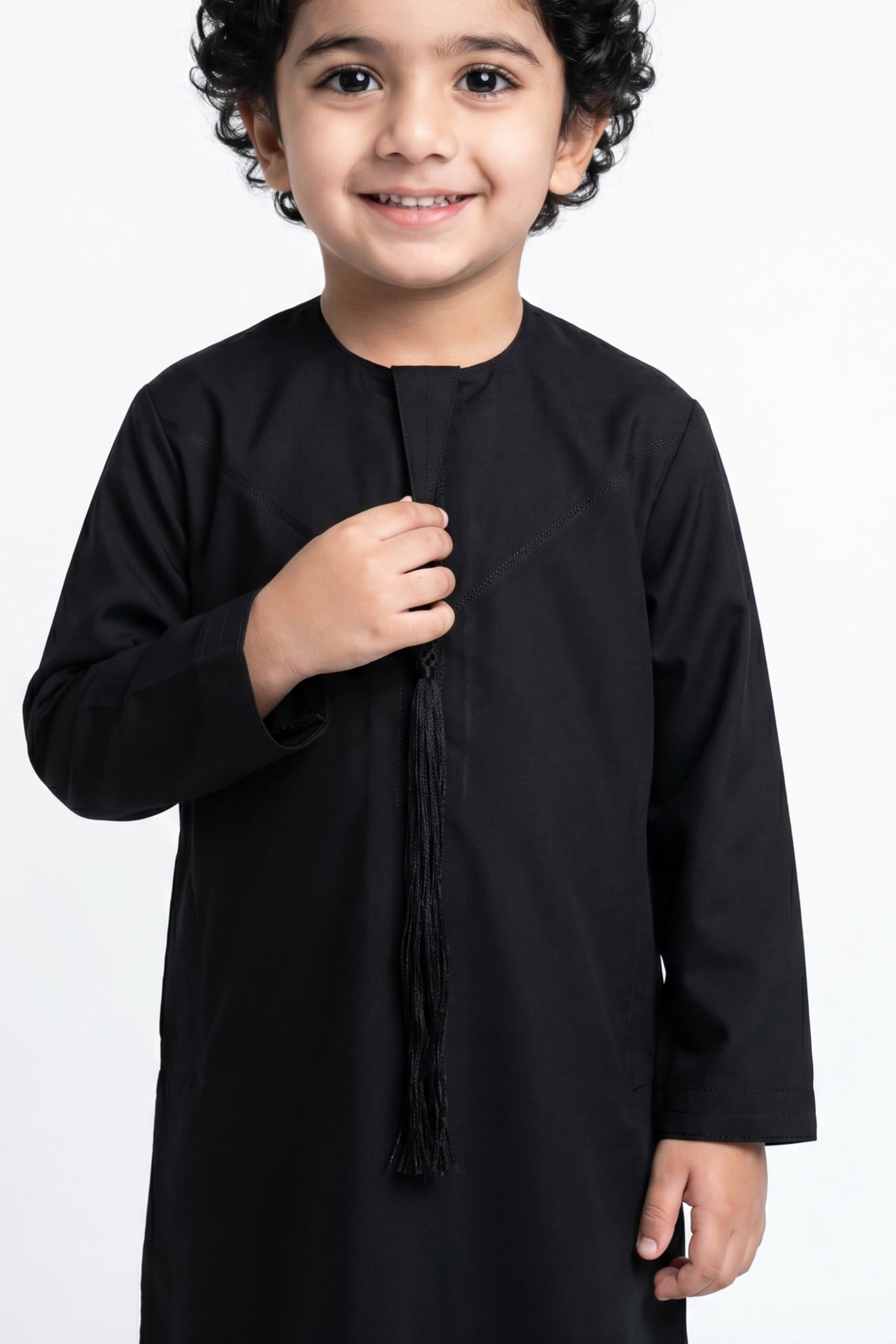 Classic Black Kids Kandora - 2