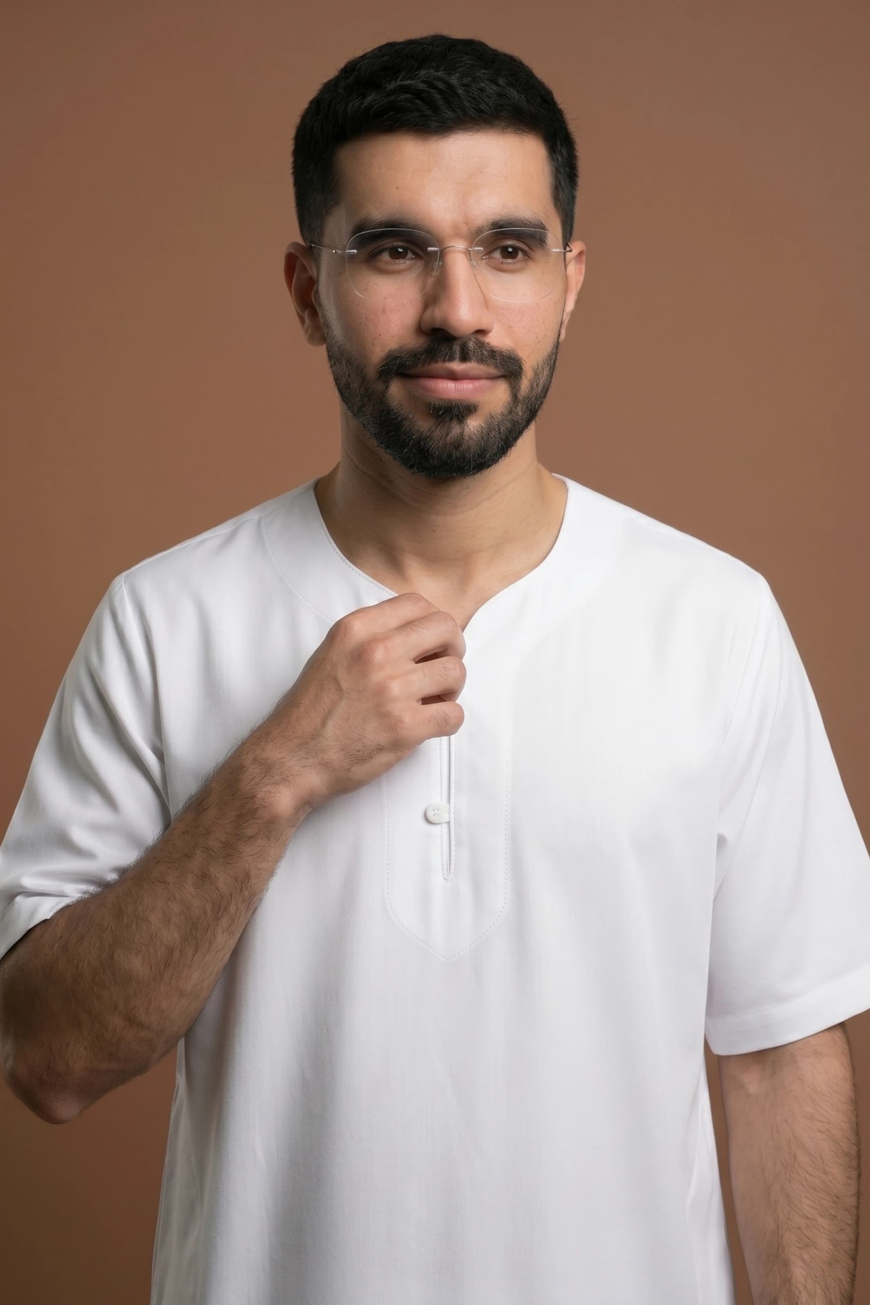 White Cotton Jalabiya for Men
 4