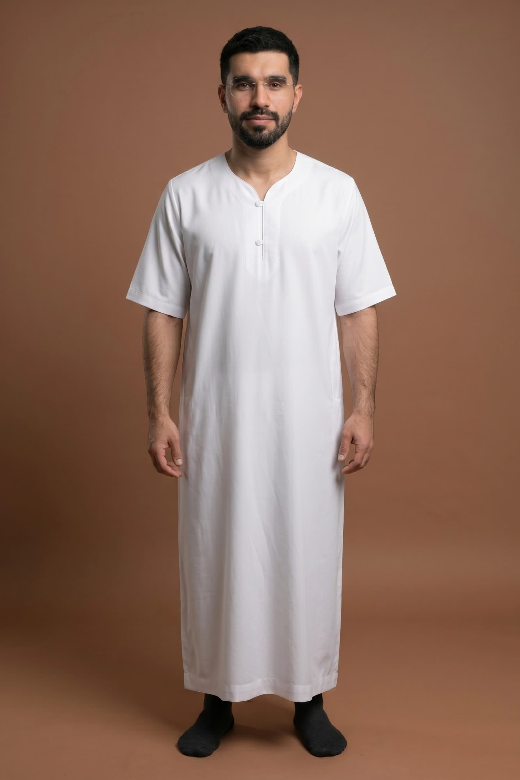 White Cotton Jalabiya for Men
 3