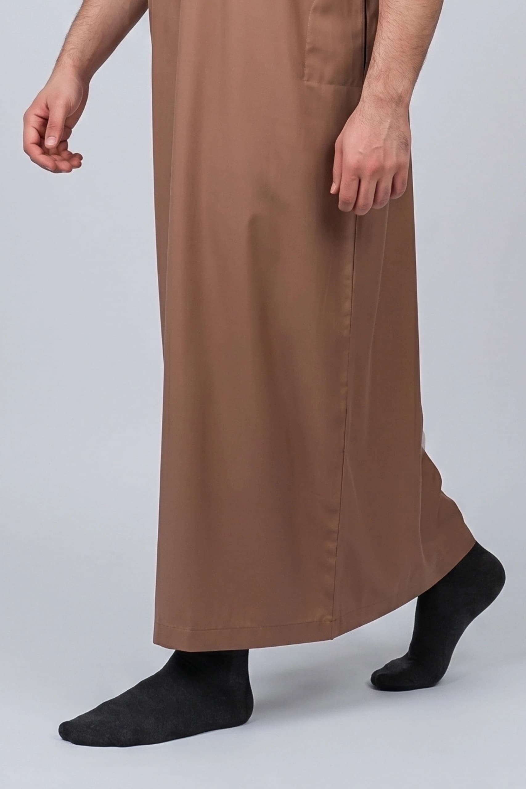 Muted Brown Cotton Jalabiya for Men 6