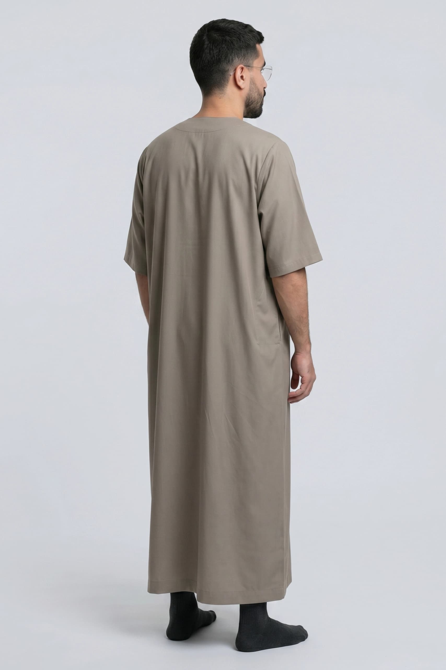 Forgotten Brown Cotton Jalabiya for Men 3