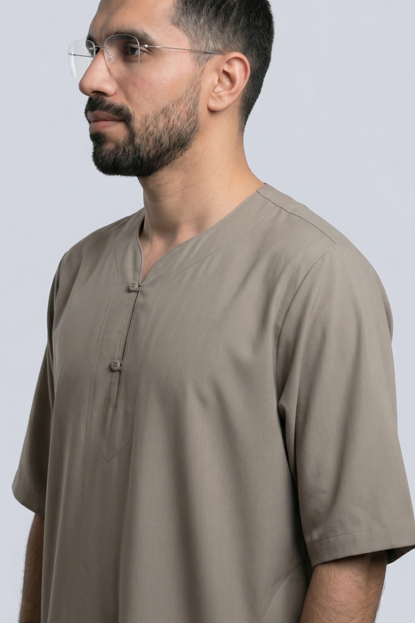 Forgotten Brown Cotton Jalabiya for Men 4