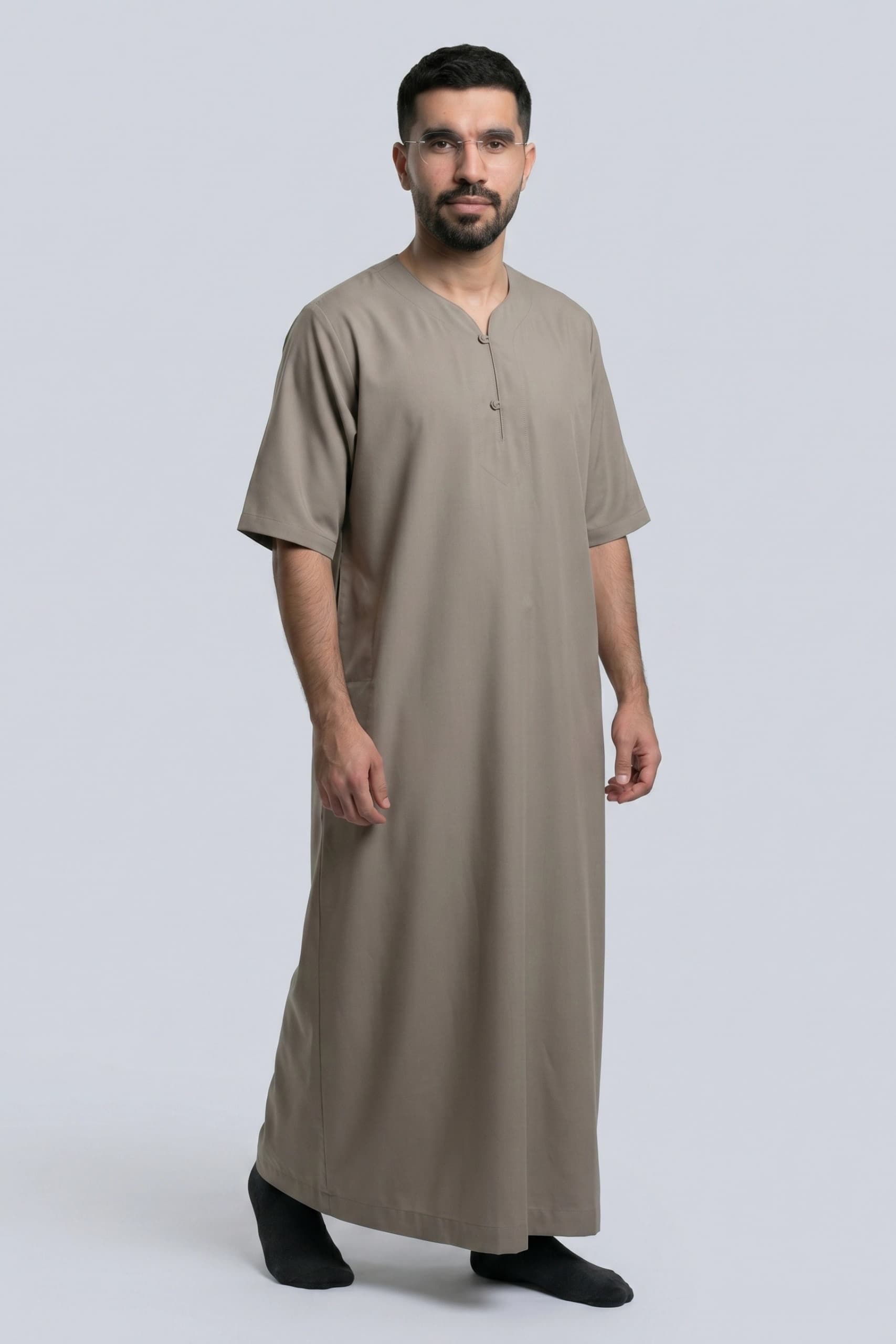 Forgotten Brown Cotton Jalabiya for Men 6