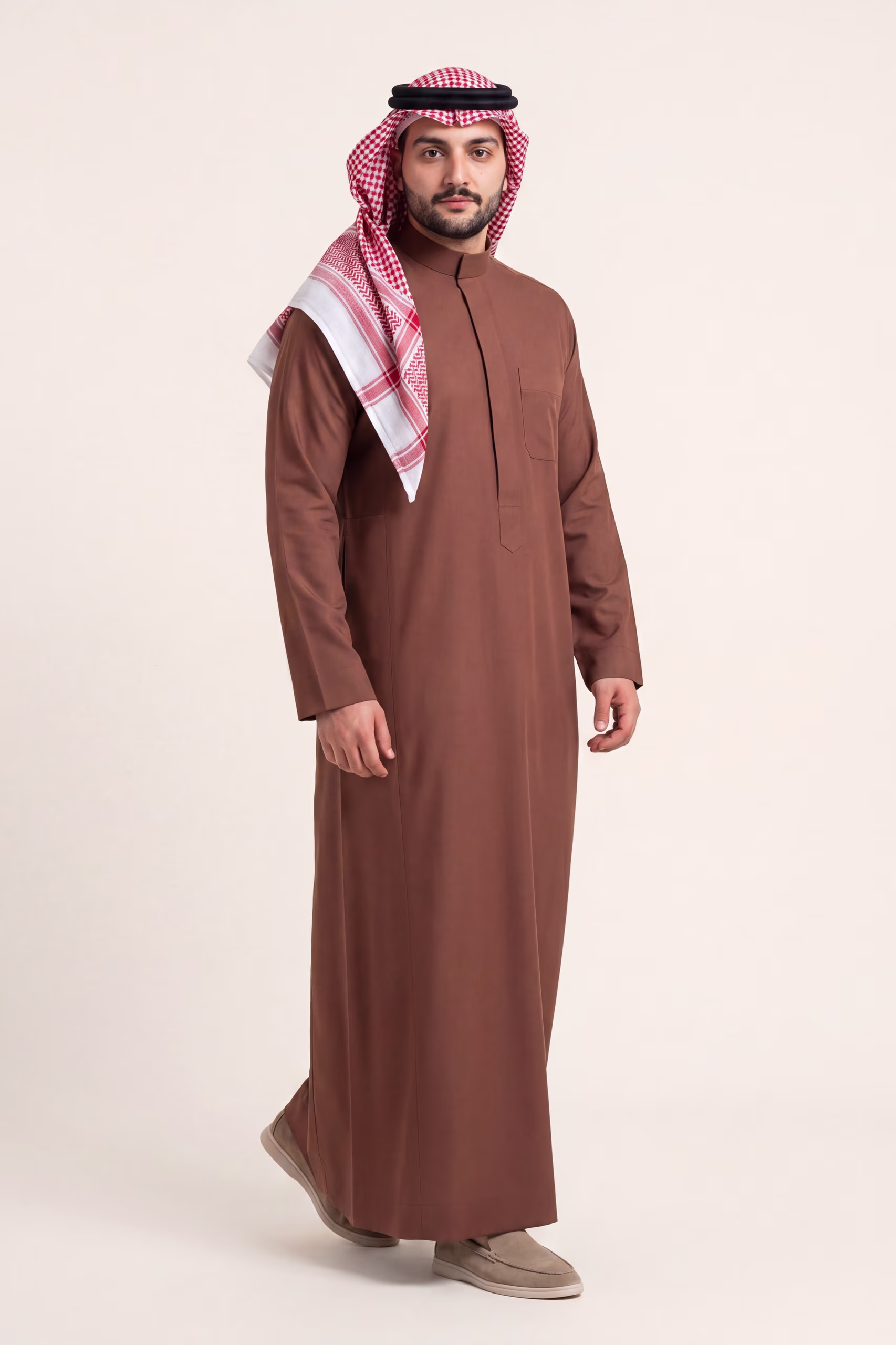 Brick Red Saudi Thobe