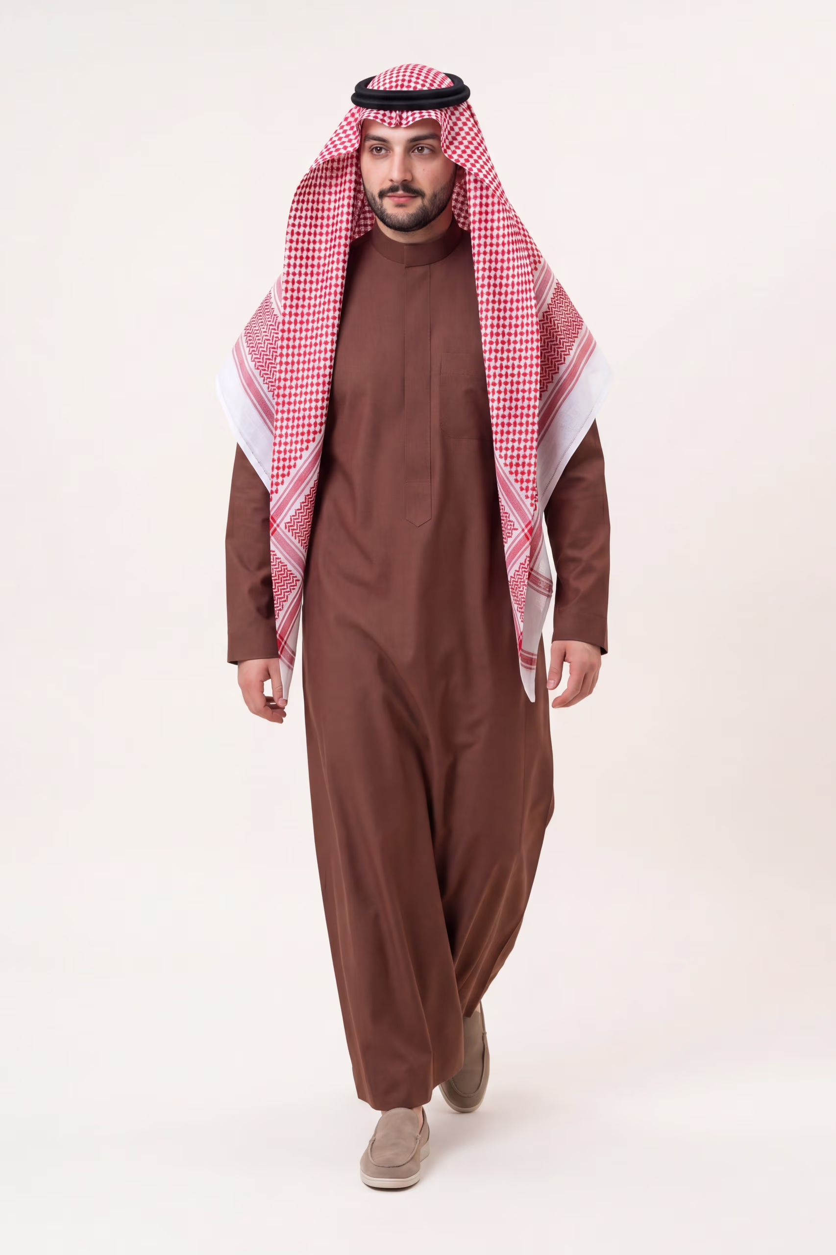Brick Red Saudi Thobe