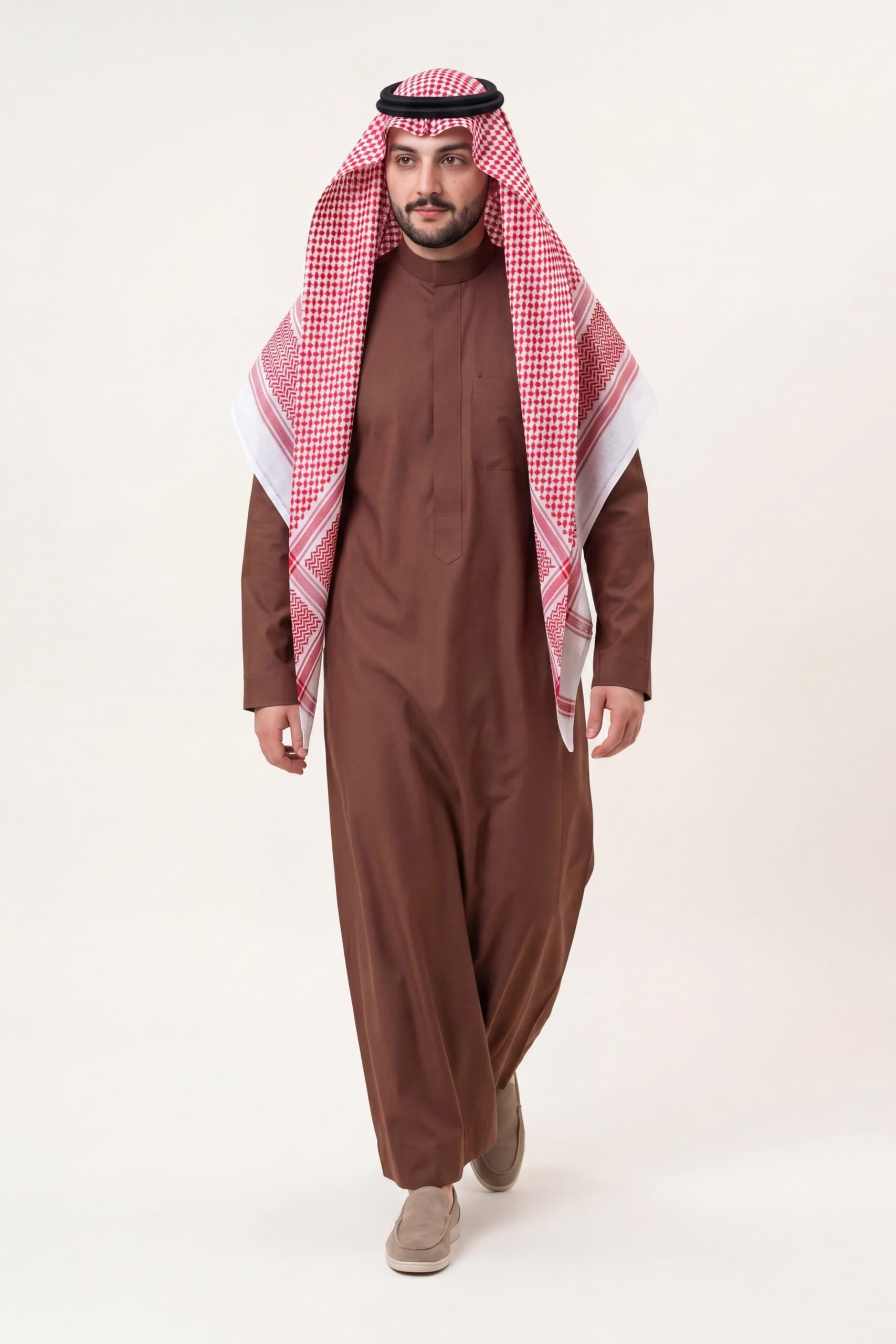 Brick Red Saudi Thobe 10