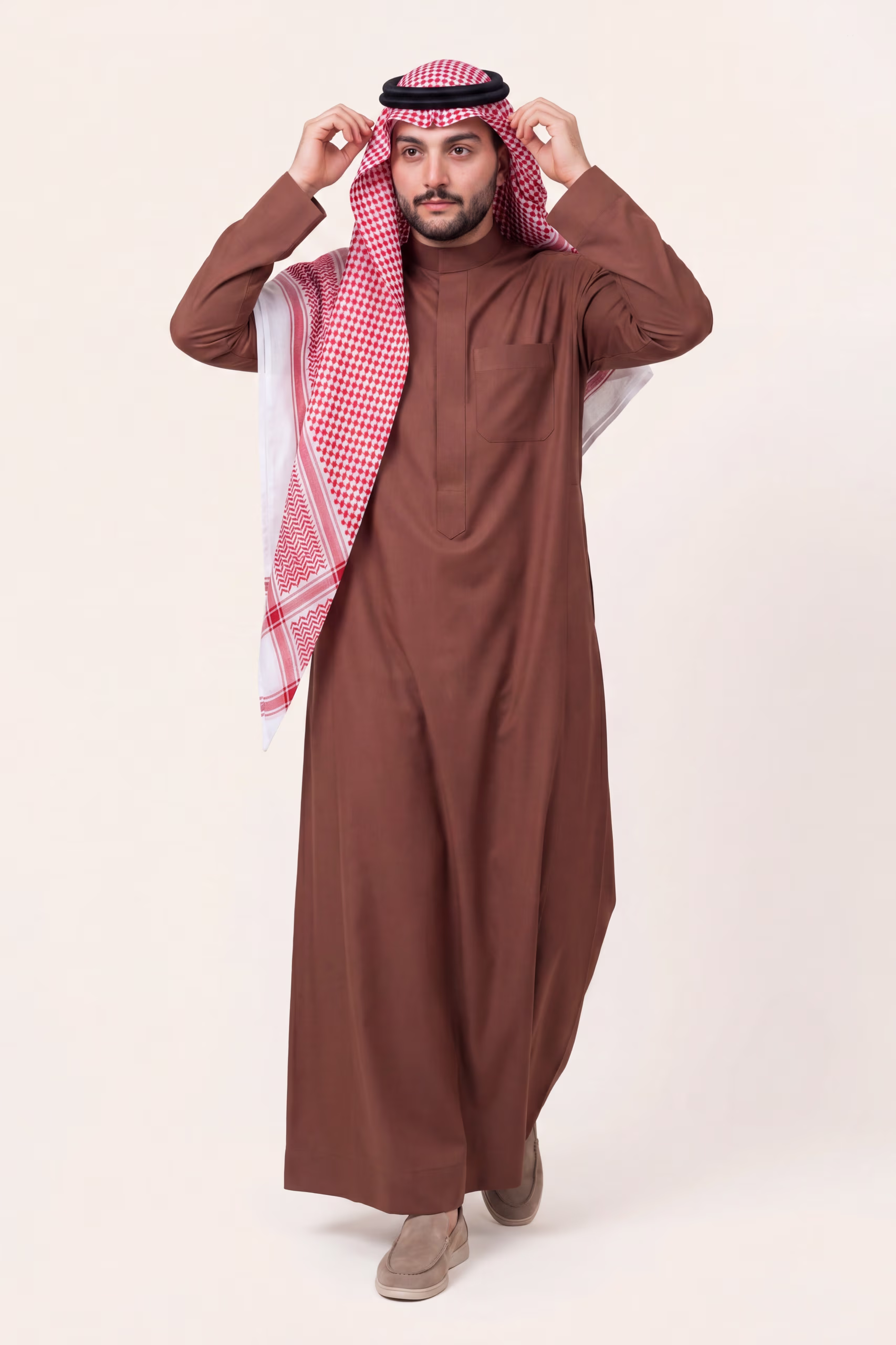 Brick Red Saudi Thobe