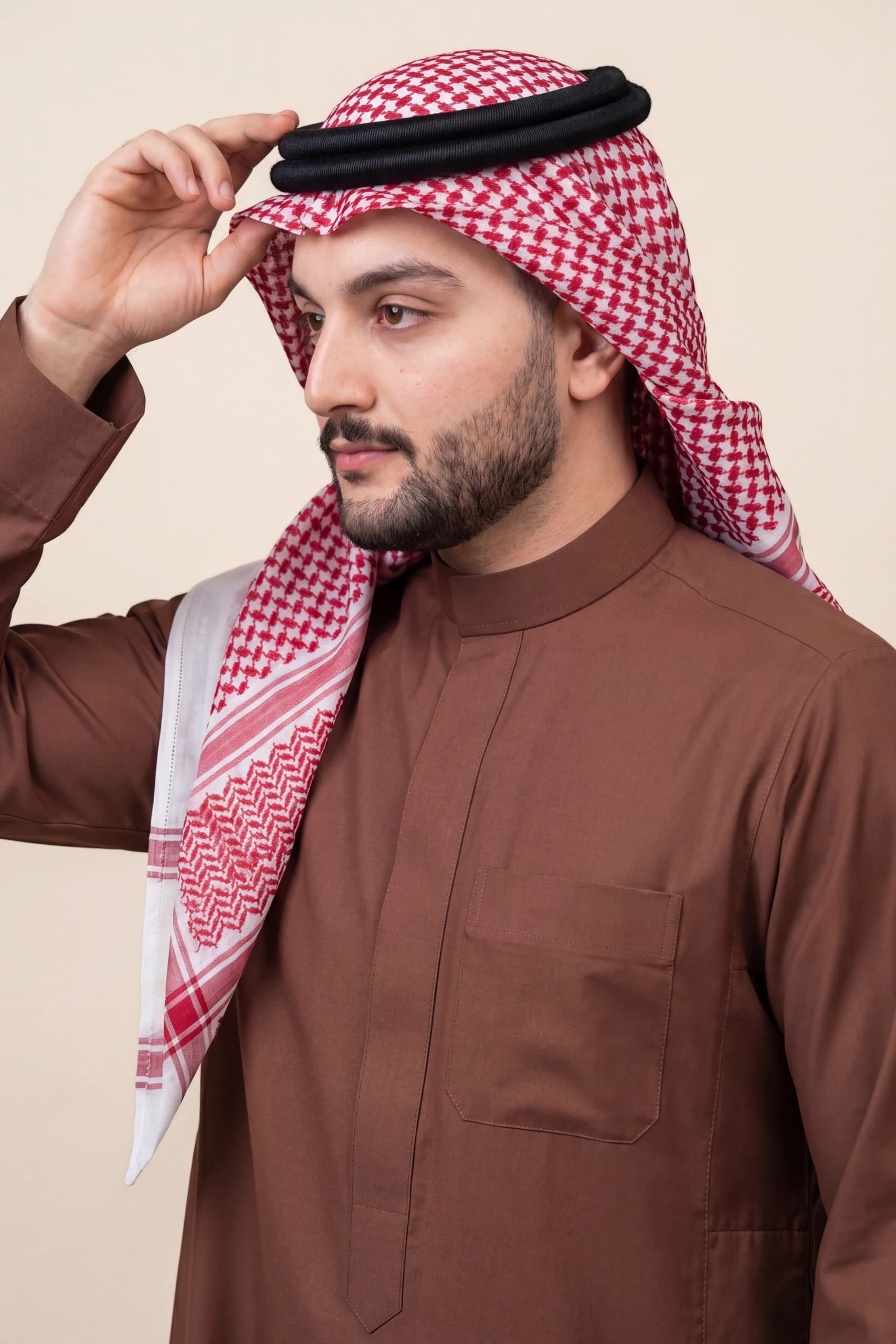 Brick Red Saudi Thobe 9