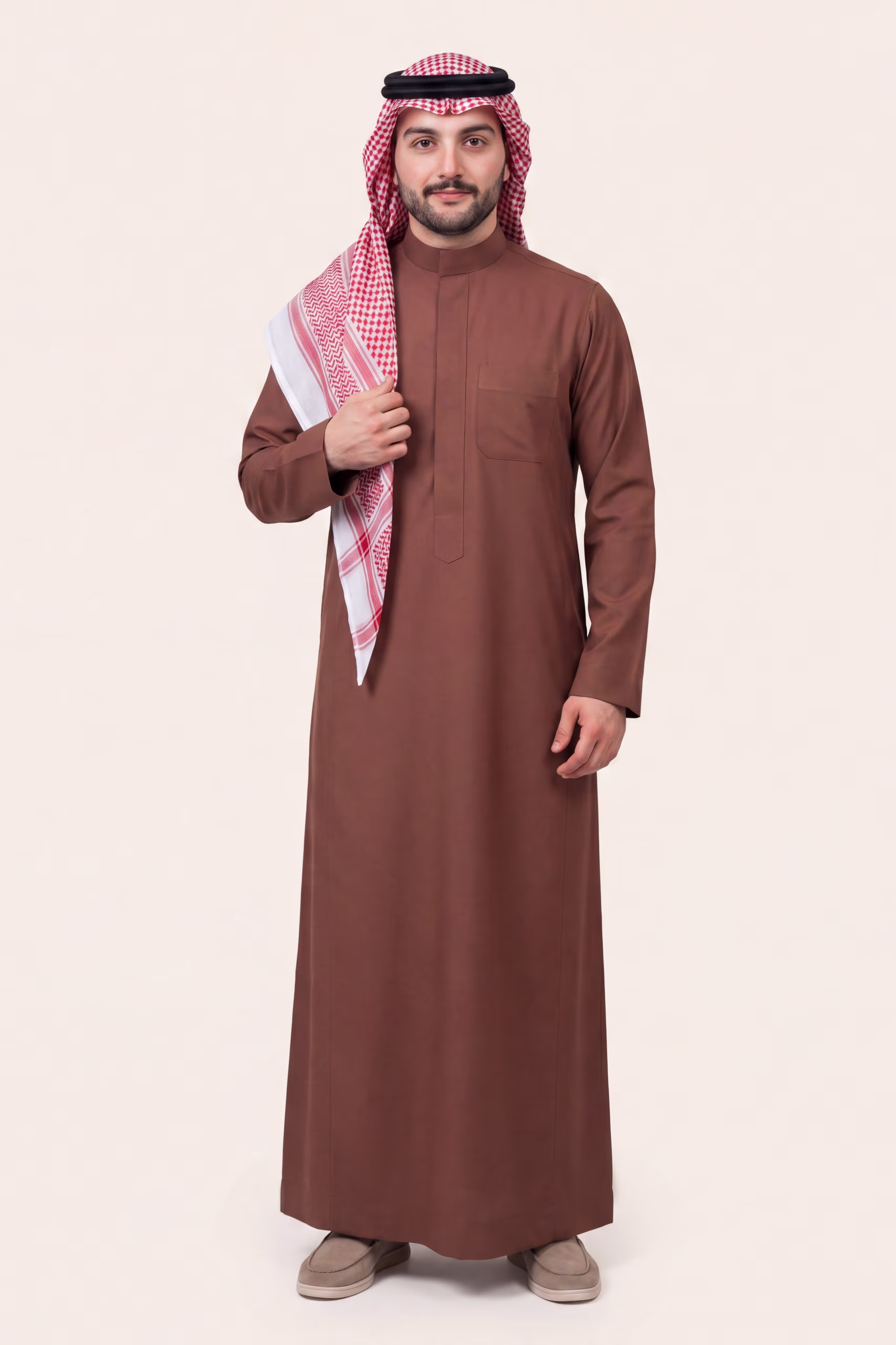 Brick Red Saudi Thobe