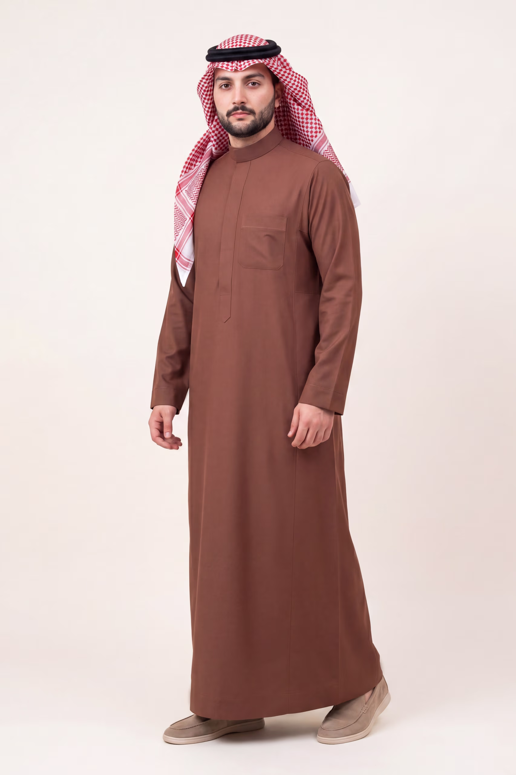 Brick Red Saudi Thobe