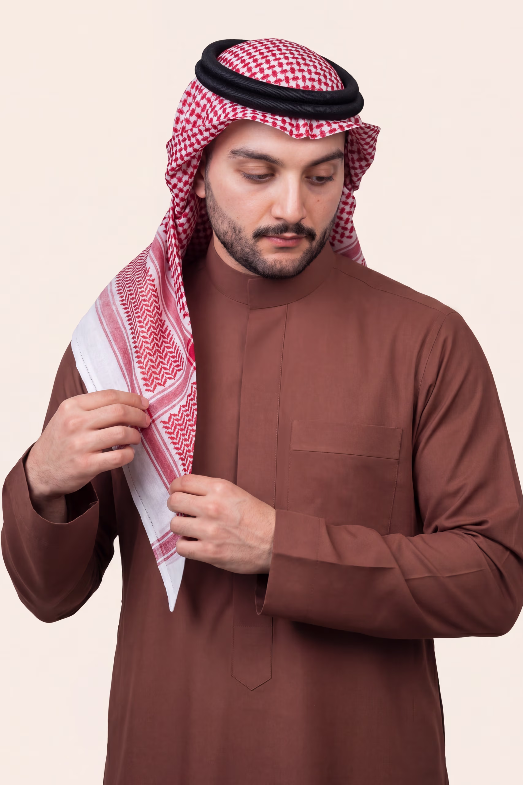 Brick Red Saudi Thobe