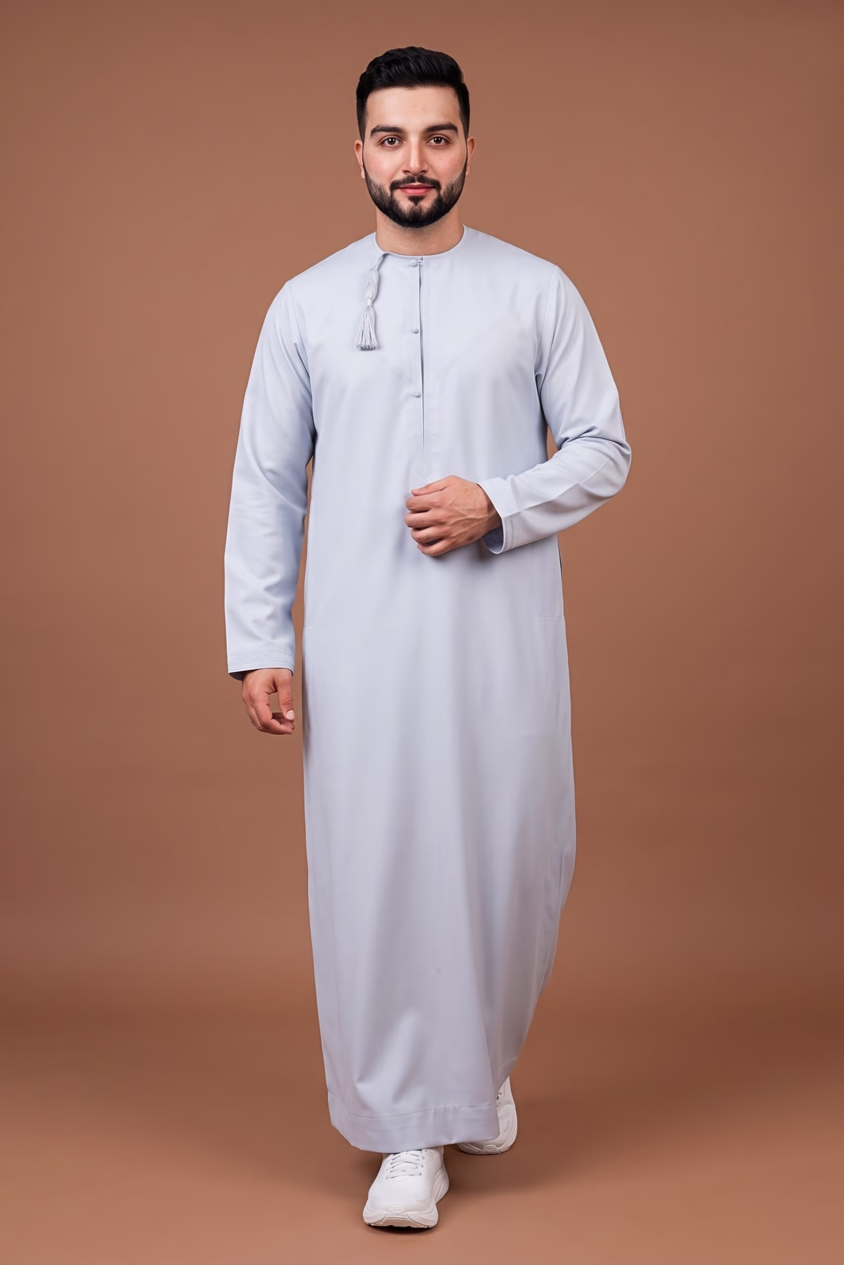 Chrome Grey Omani Dishdasha 1