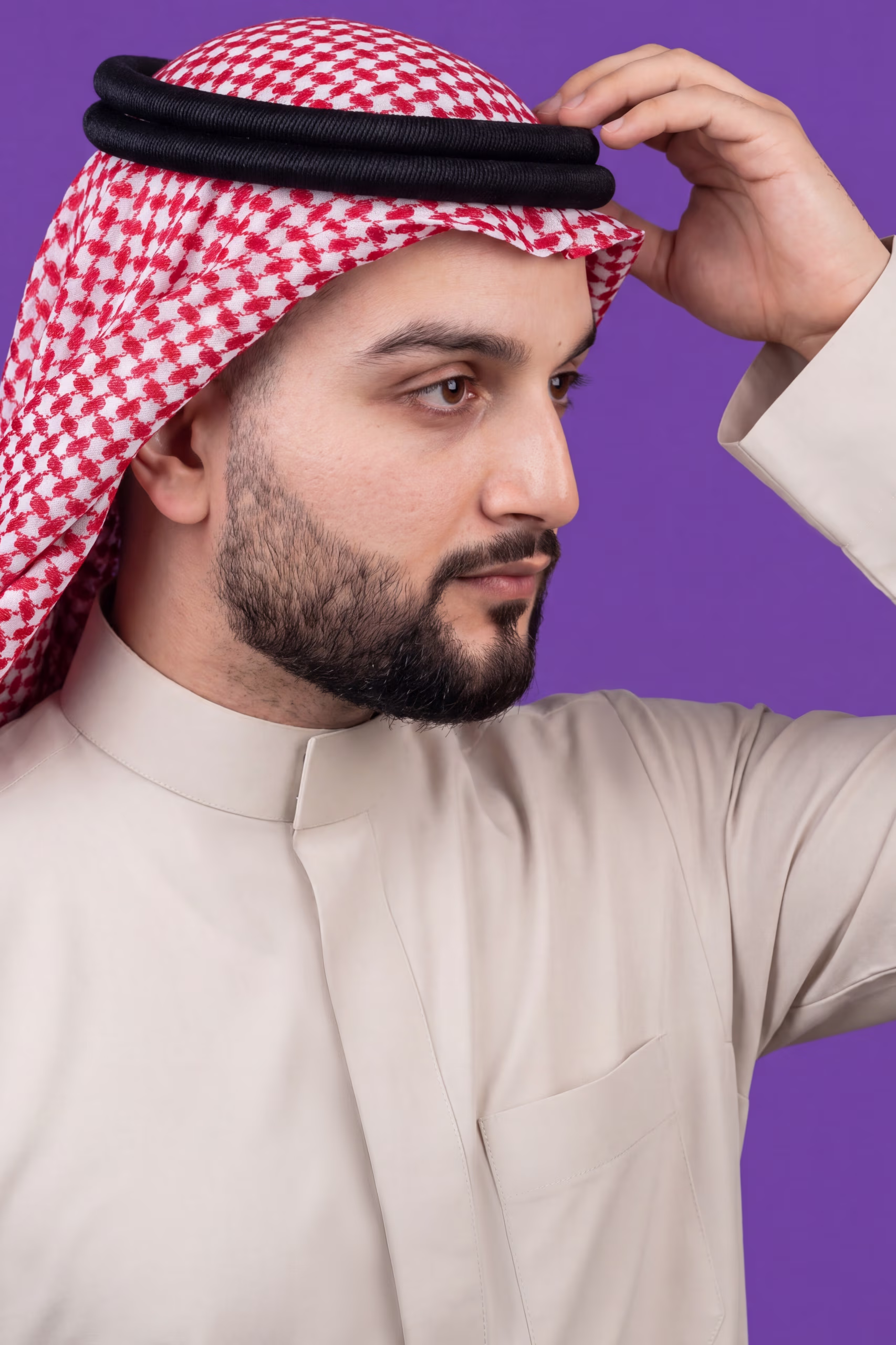 Cream Latte Saudi Thobe 3