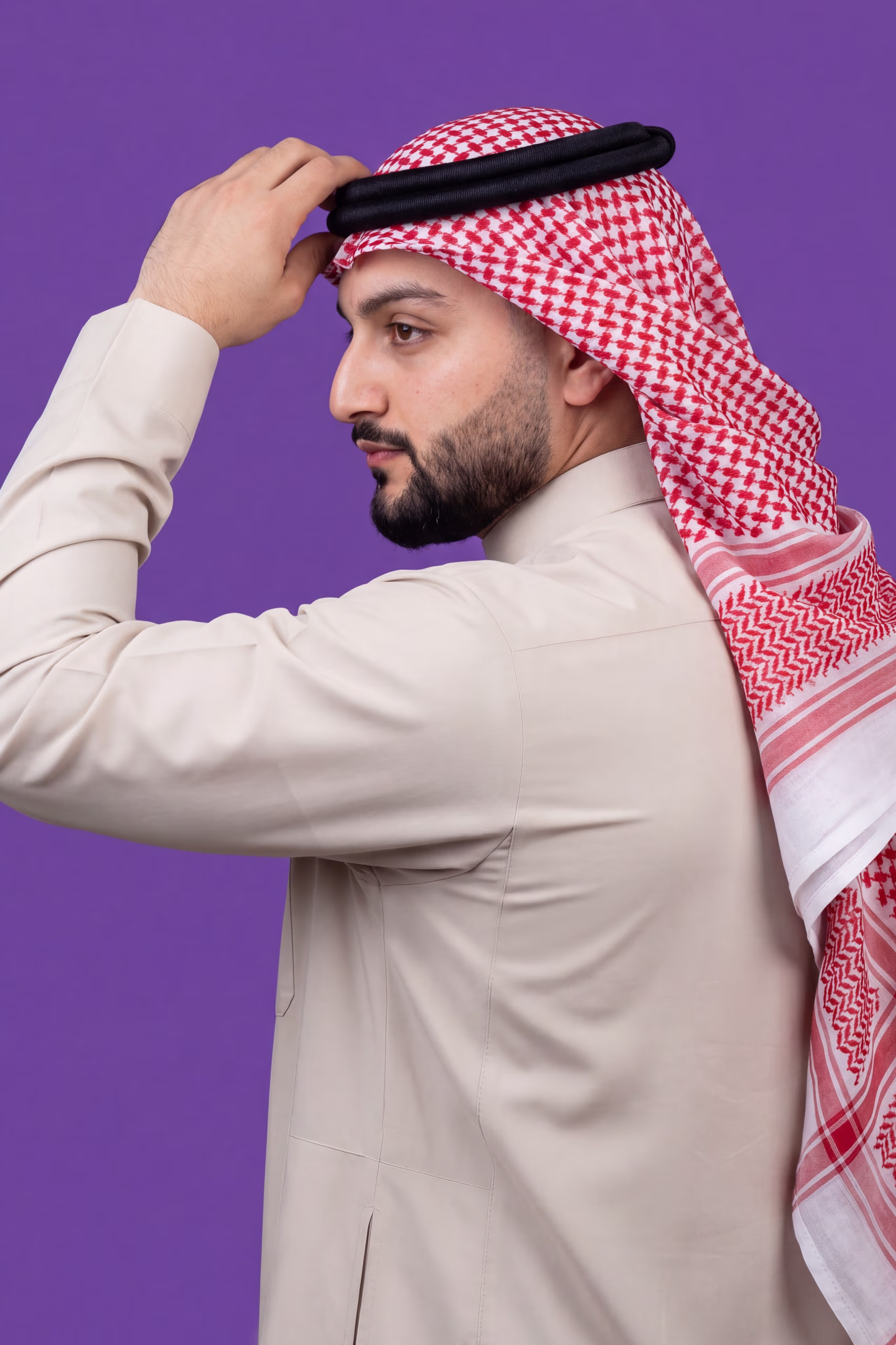 Cream Latte Saudi Thobe 9