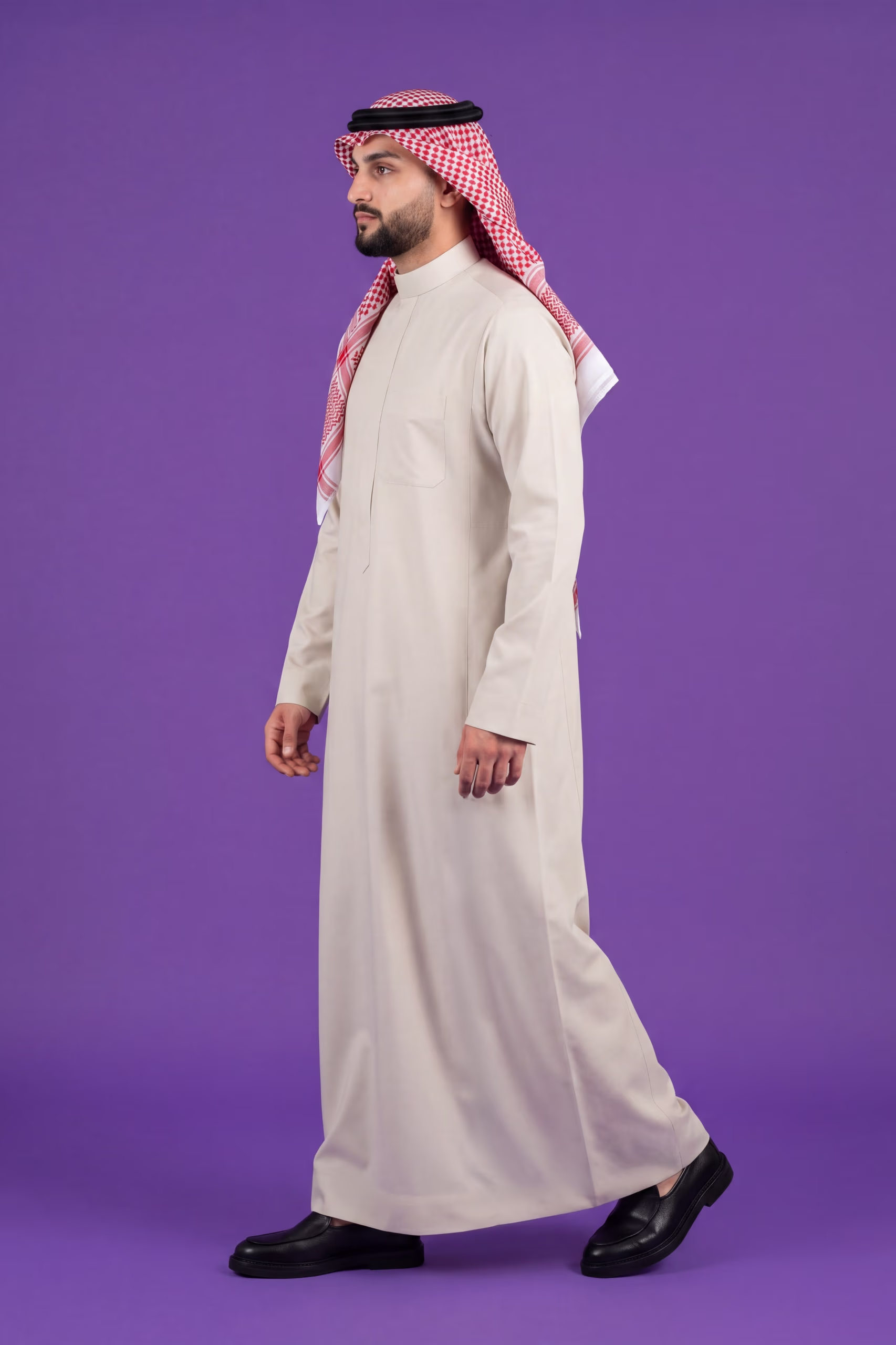 Cream Latte Saudi Thobe 4