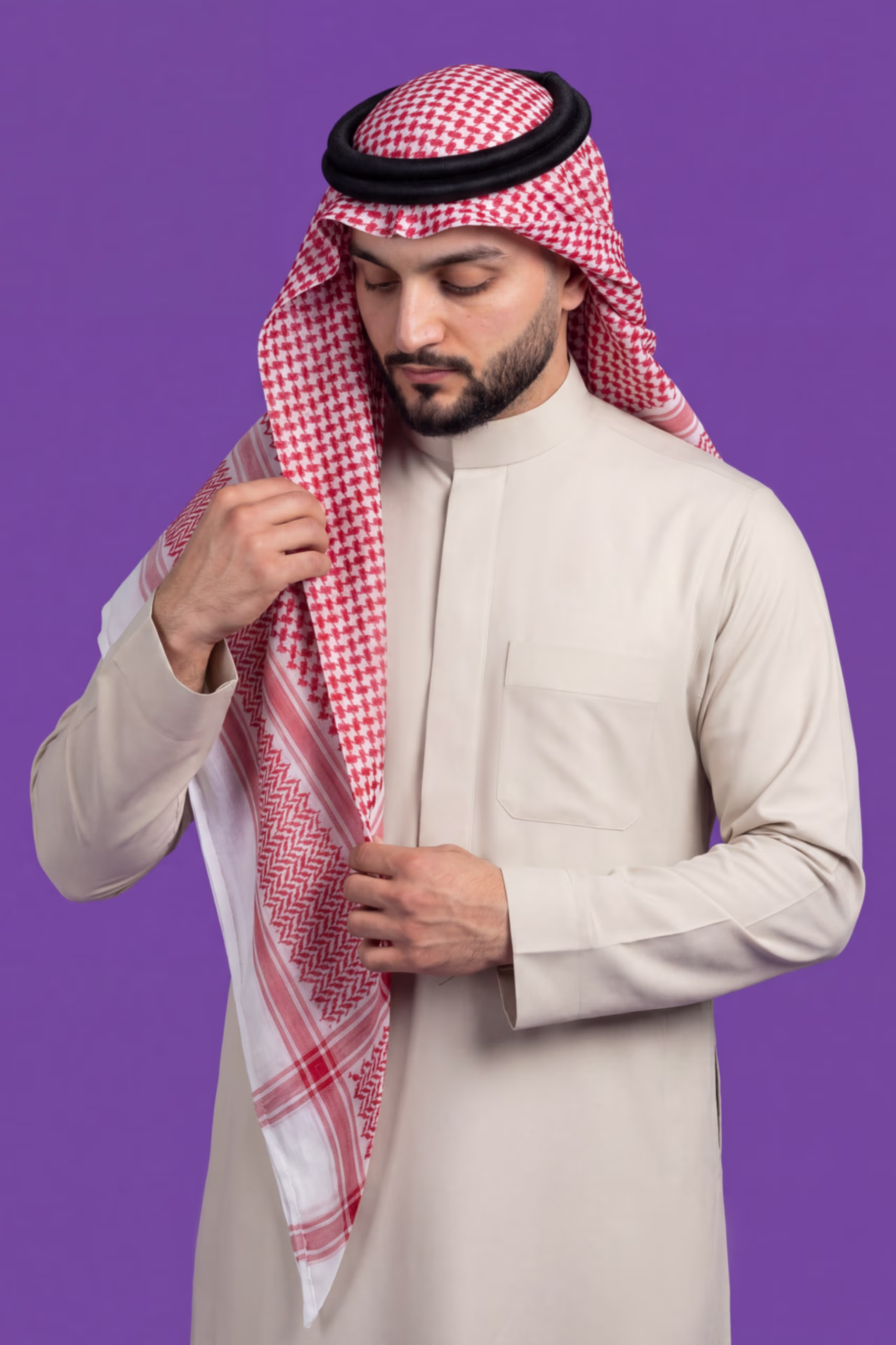 Cream Latte Saudi Thobe 5