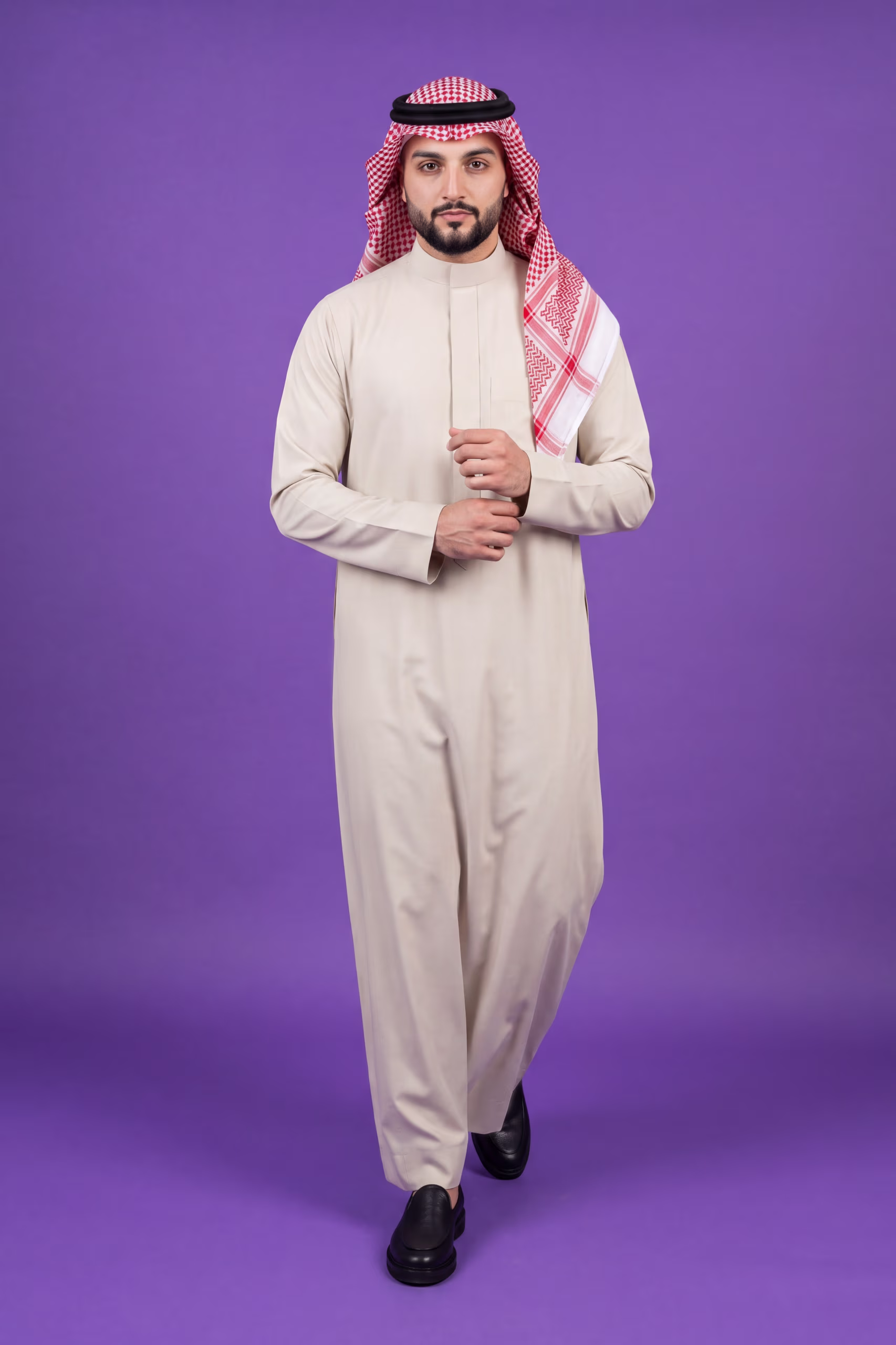 Cream Latte Saudi Thobe 6