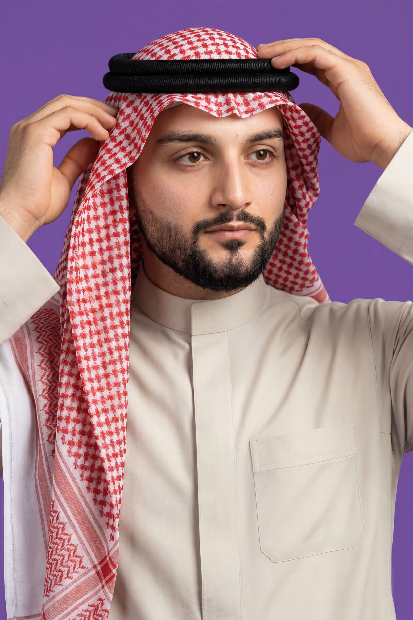 Cream Latte Saudi Thobe 7