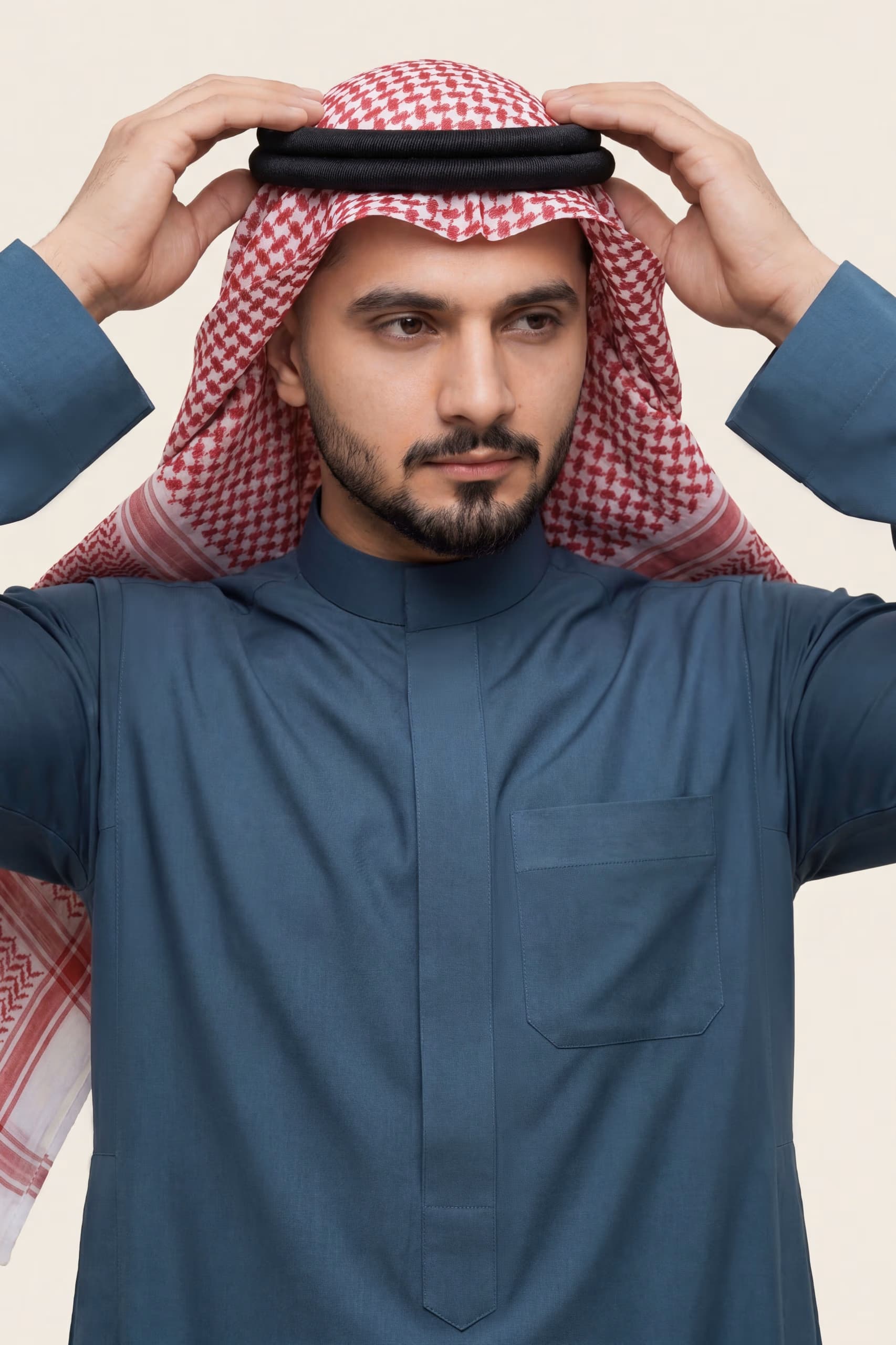 Dark Teal Saudi Thobe 7