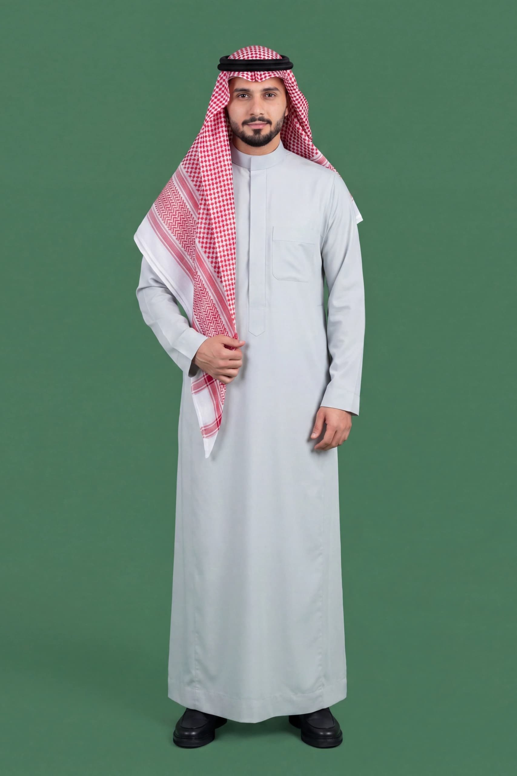 Fog Grey Saudi Thobe thumbnail 1