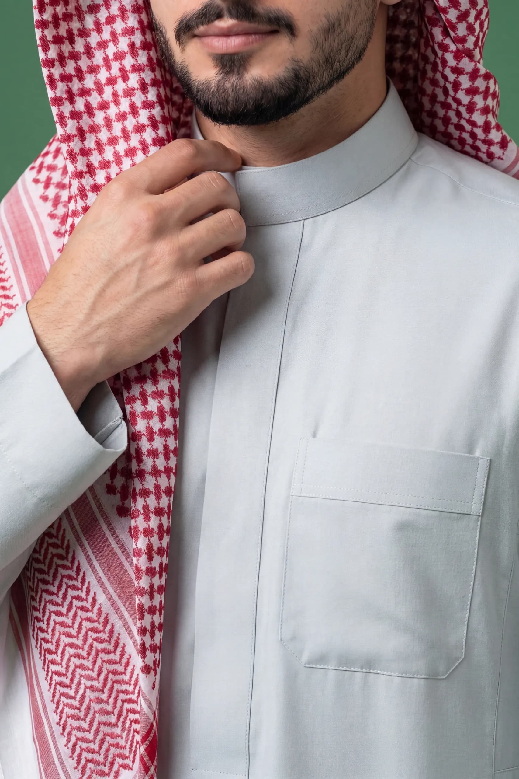 Fog Grey Saudi Thobe 4