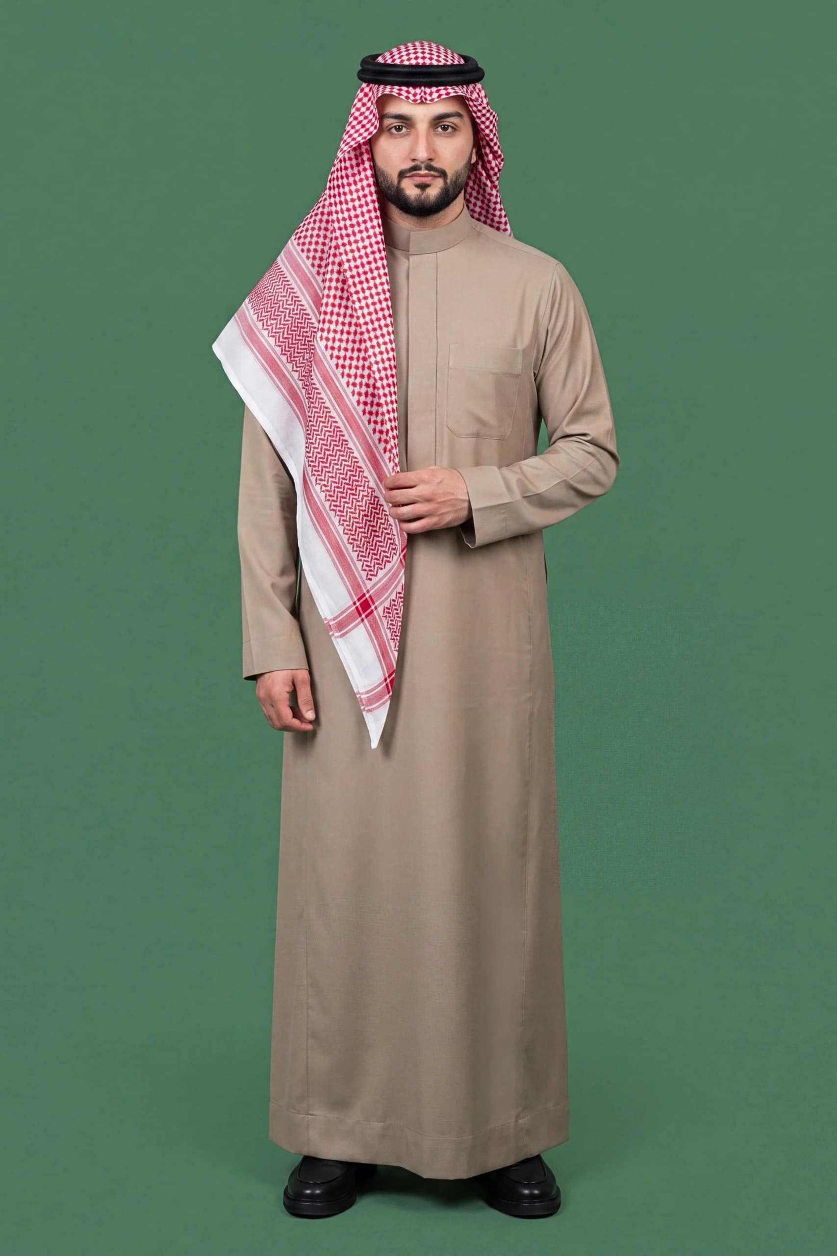 Khaki Beige Saudi Thobe thumbnail 1