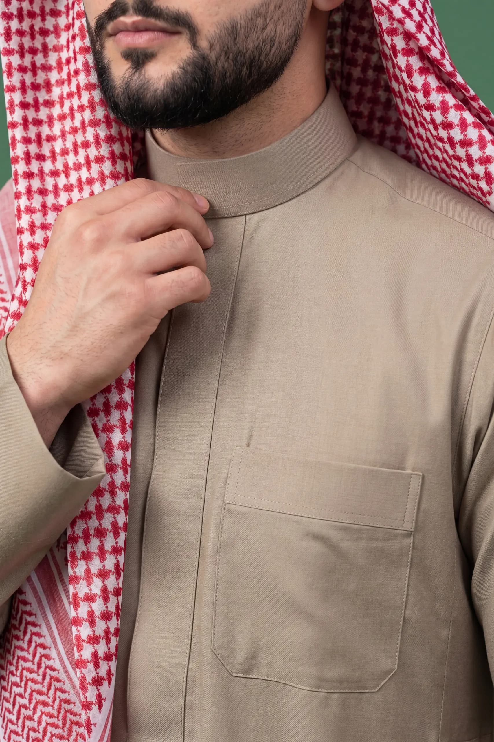 Khaki Beige Saudi Thobe 5