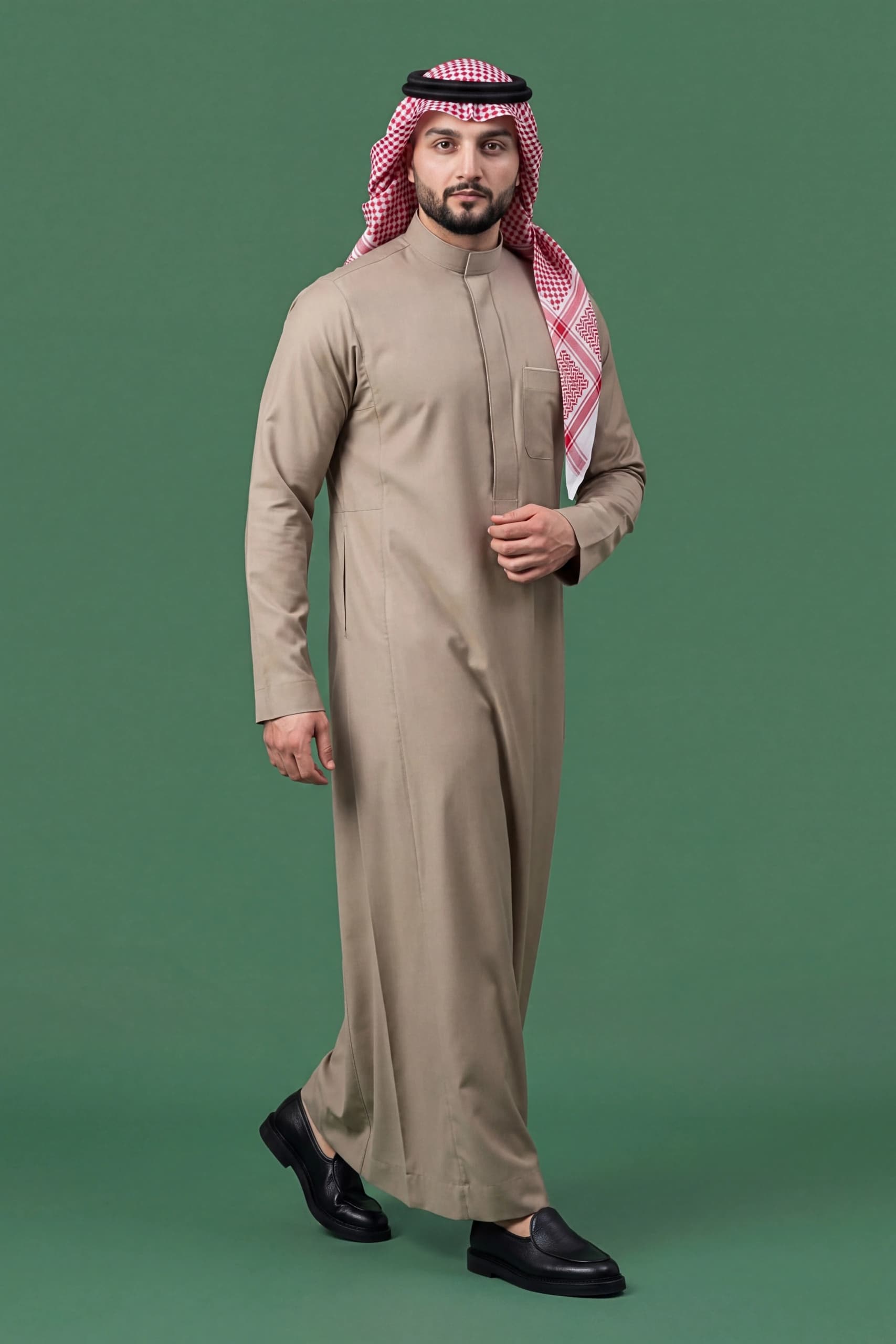 Khaki Beige Saudi Thobe 7