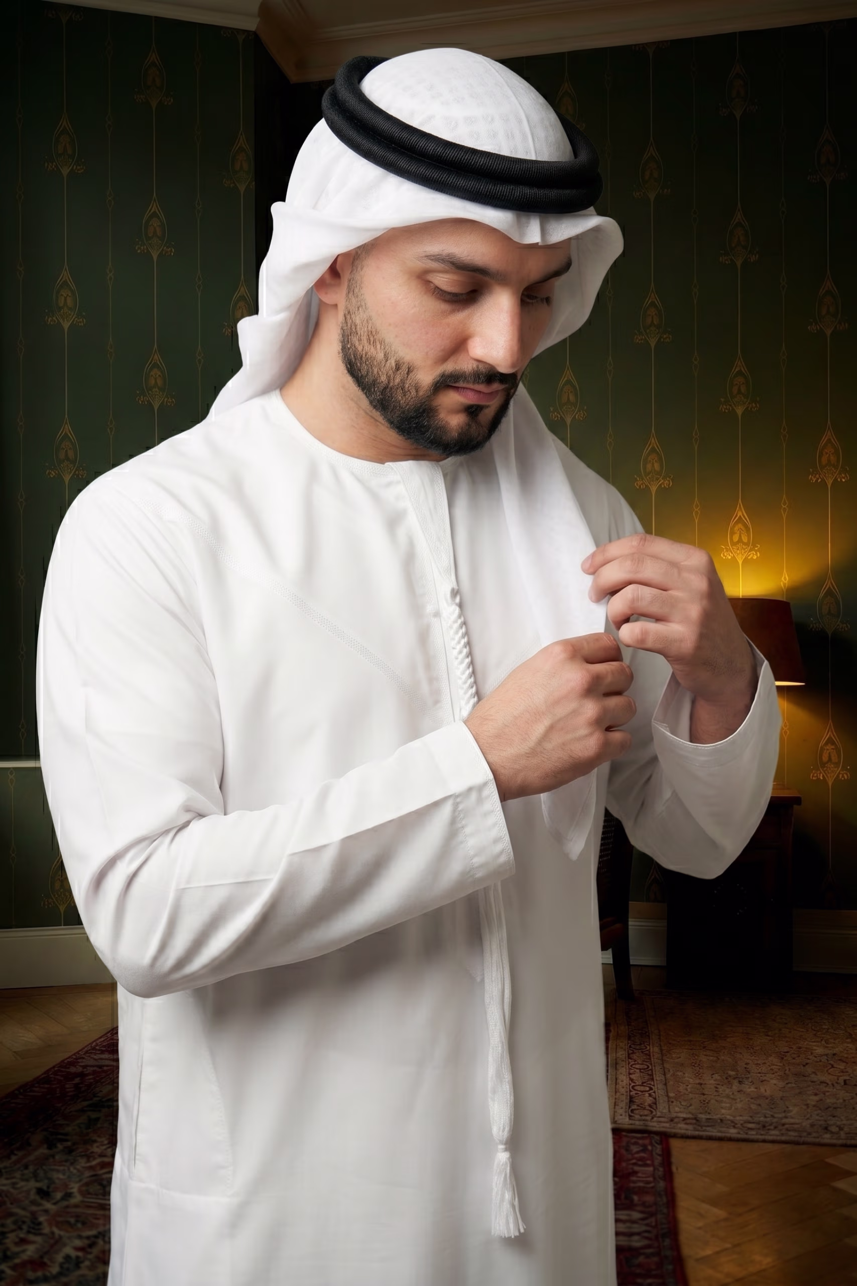Luxury Off White Emirati Kandura 8