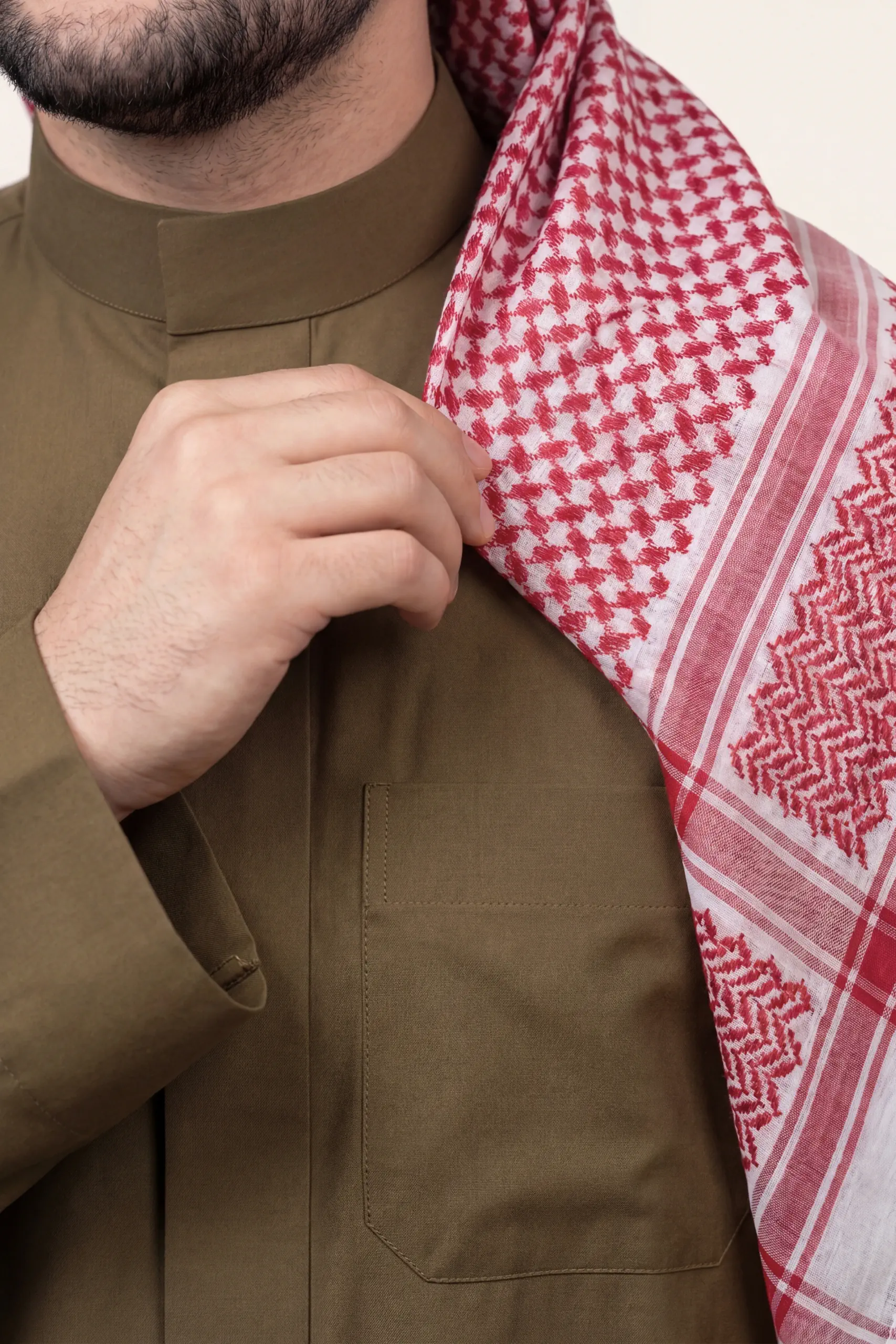 Olive Brown Saudi Thobe 6