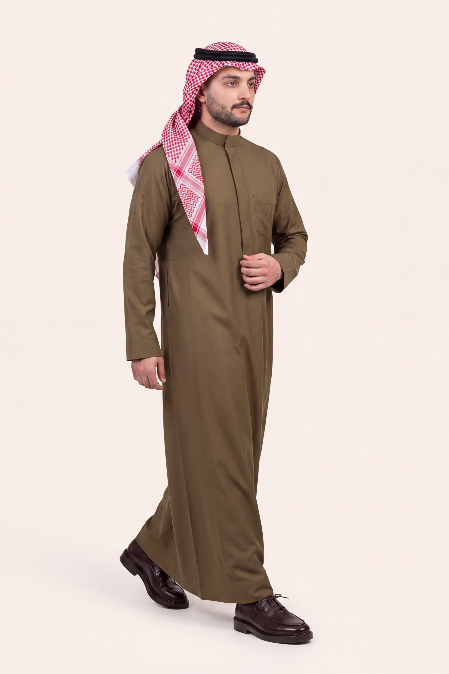 Olive Brown Saudi Thobe