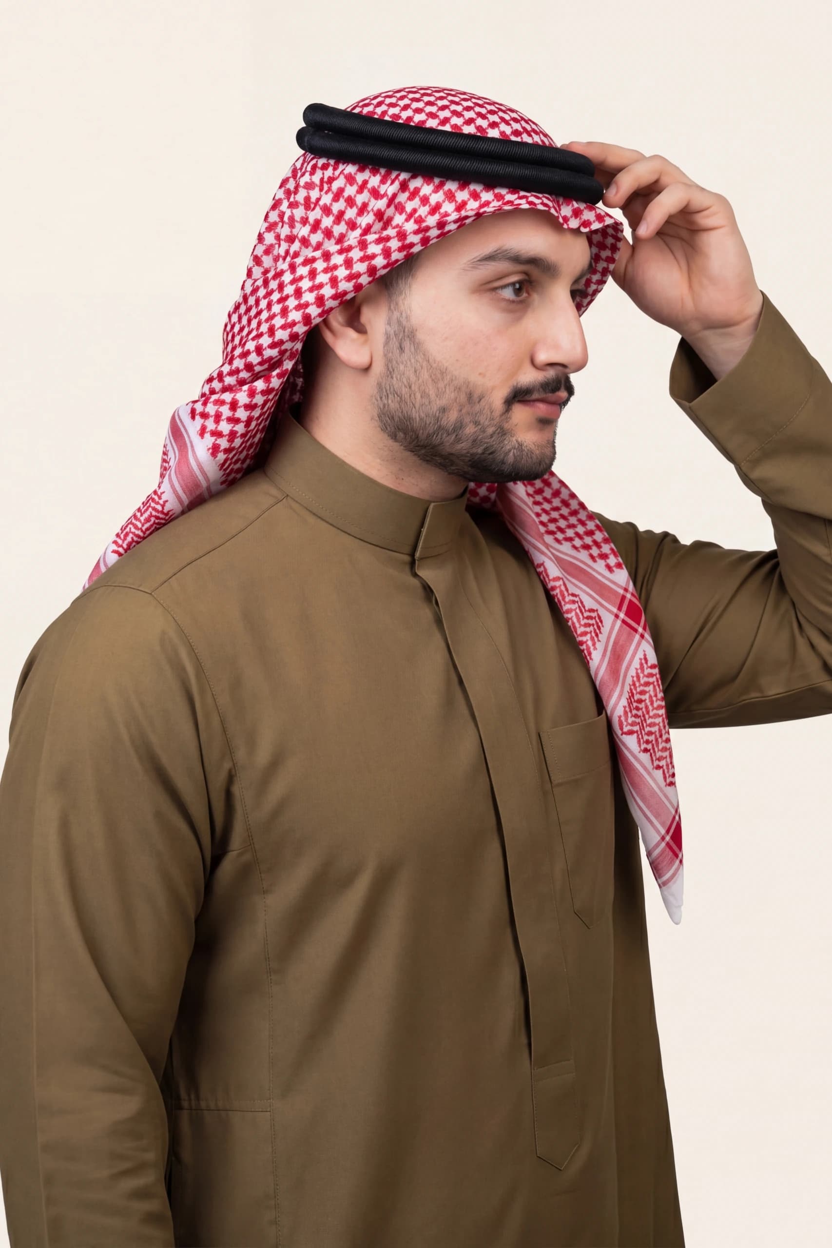 Olive Brown Saudi Thobe 9