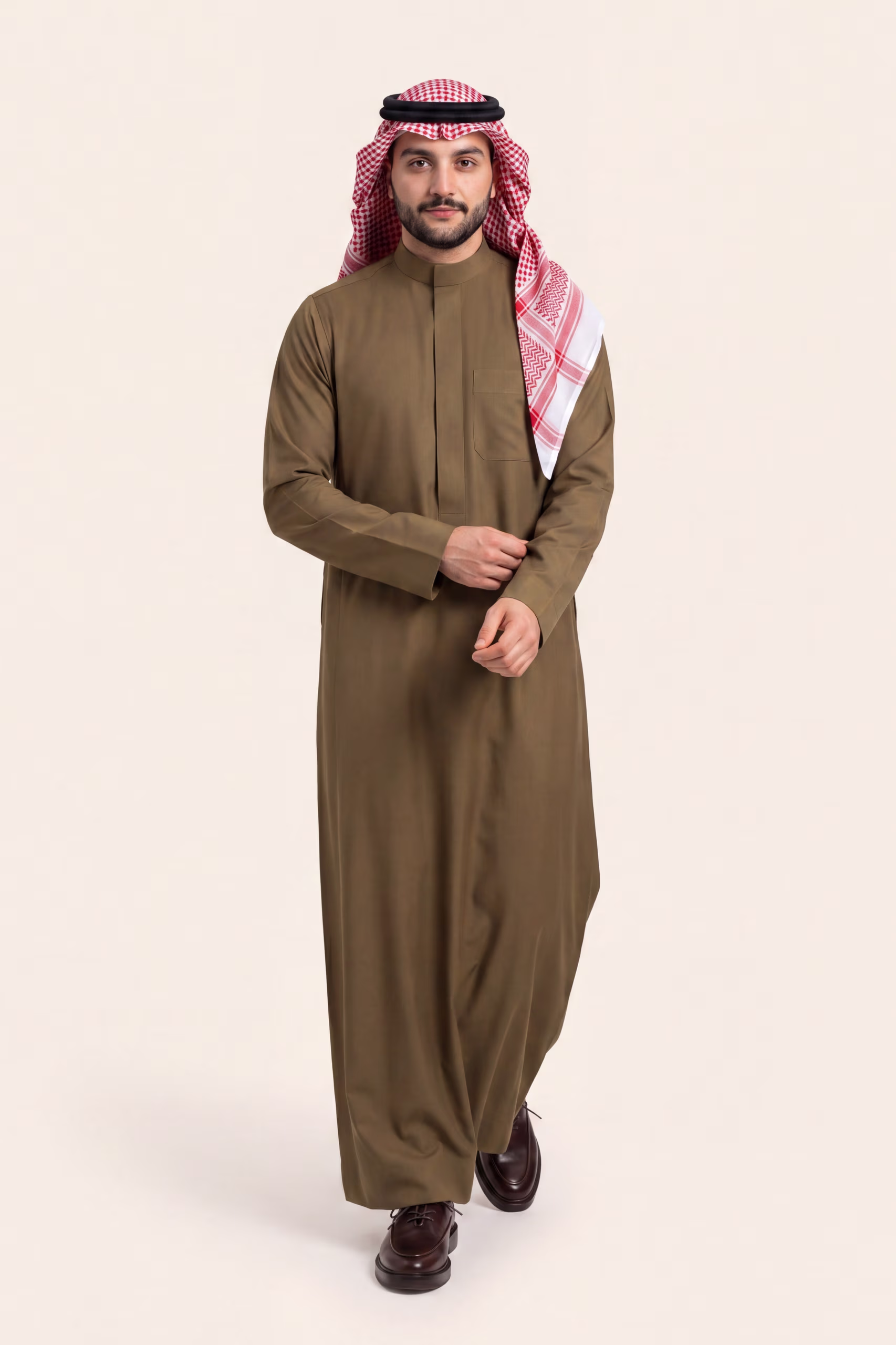 Olive Brown Saudi Thobe