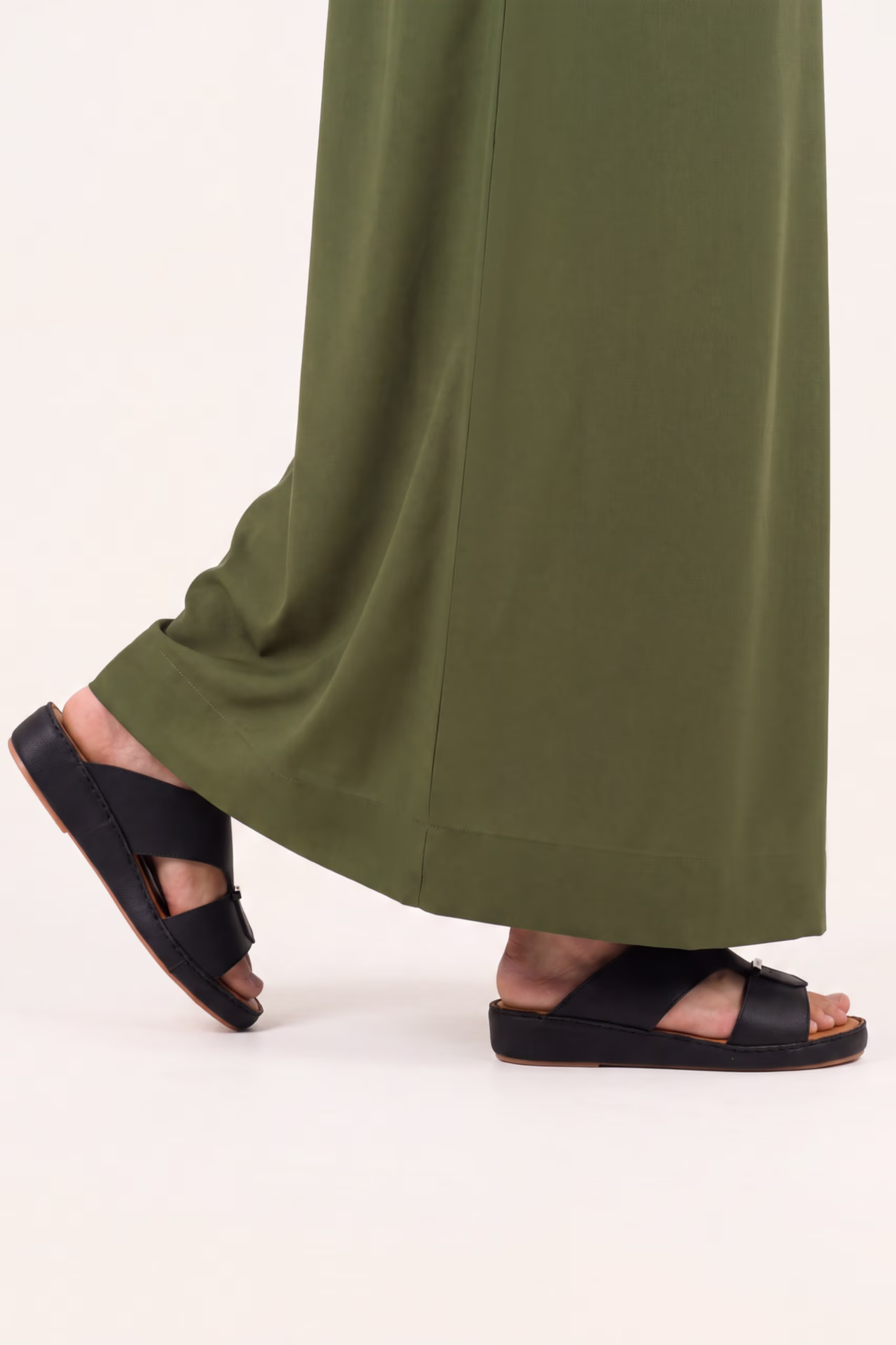 Olive Emirati Kandura | By Shabab al Yola with Premium Japan Fabric - Stellar Edition