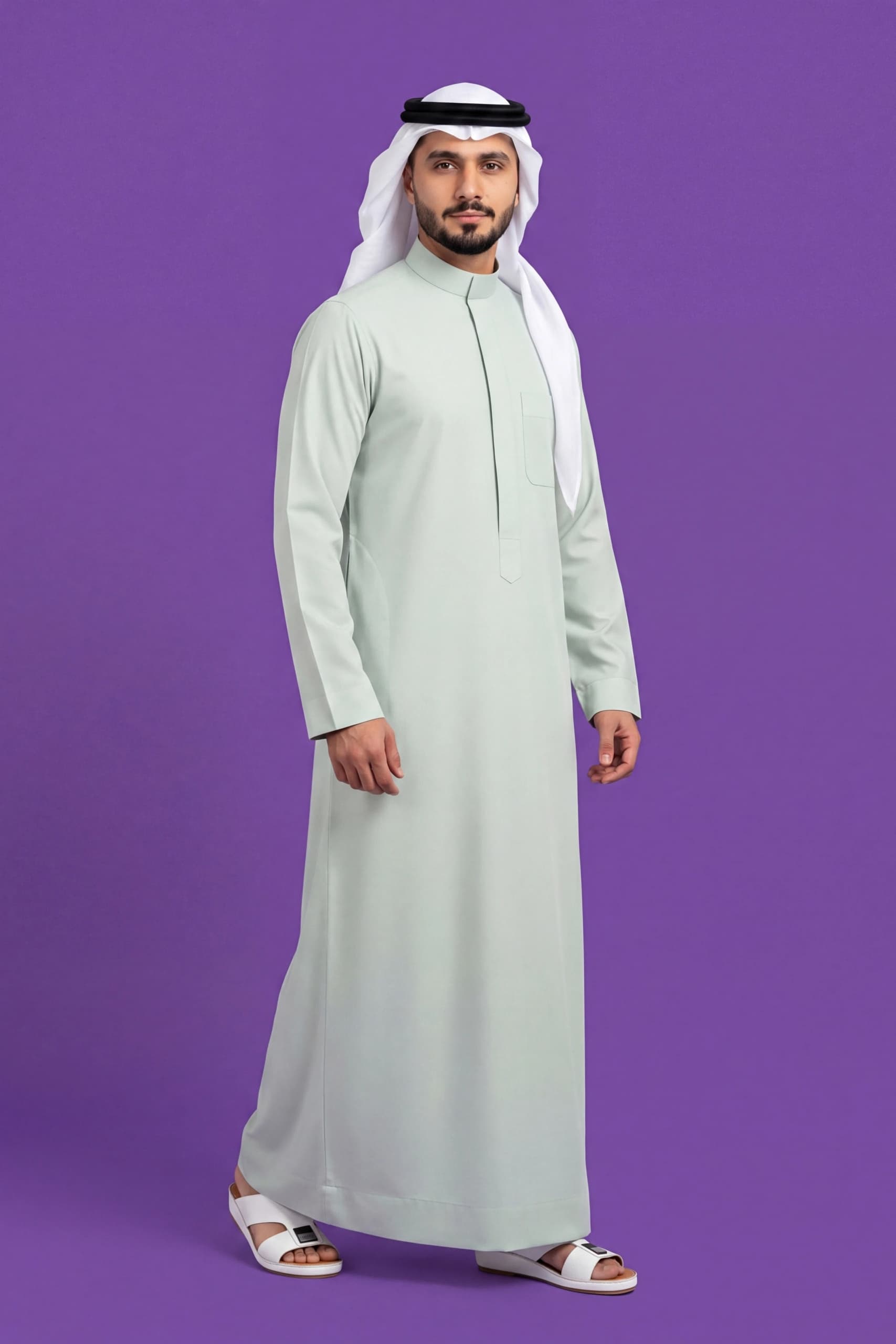 Pale Green Saudi Thobe 3