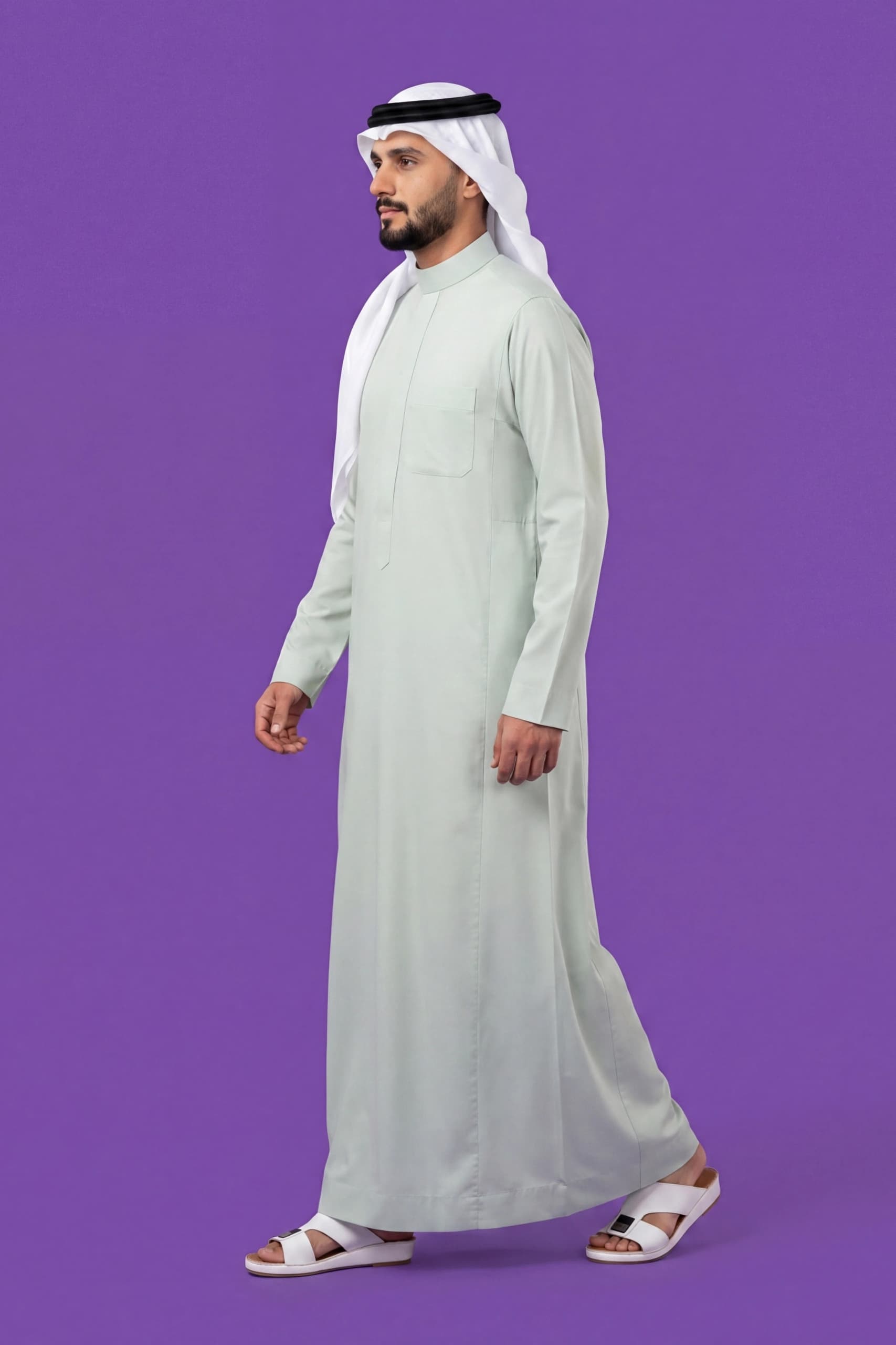Pale Green Saudi Thobe 5
