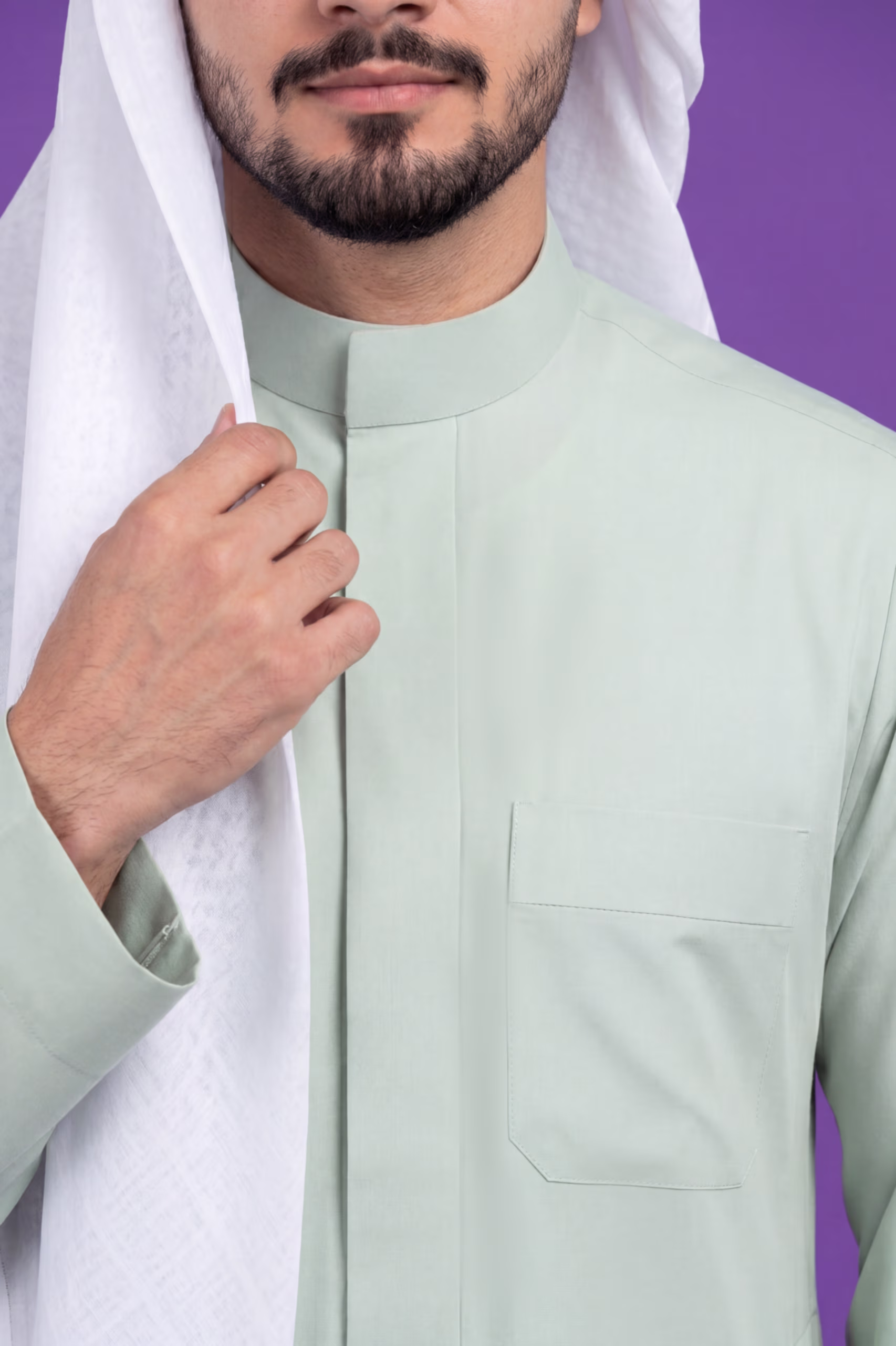 Pale Green Saudi Thobe