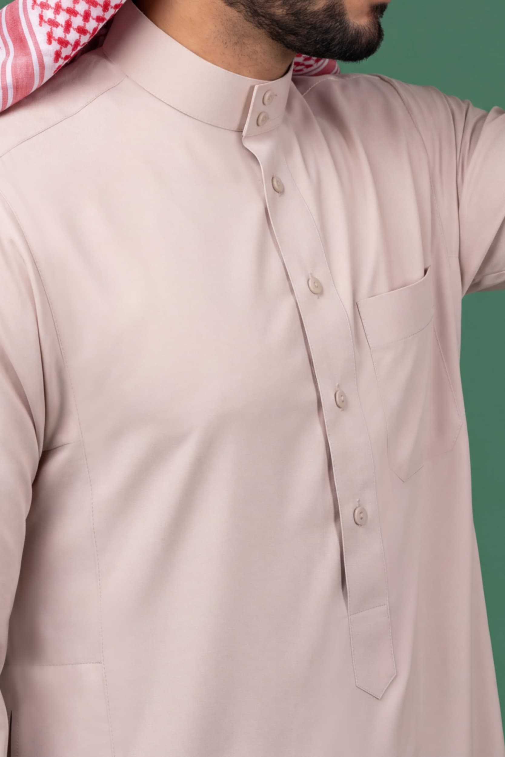Pale pink Saudi Thobe
