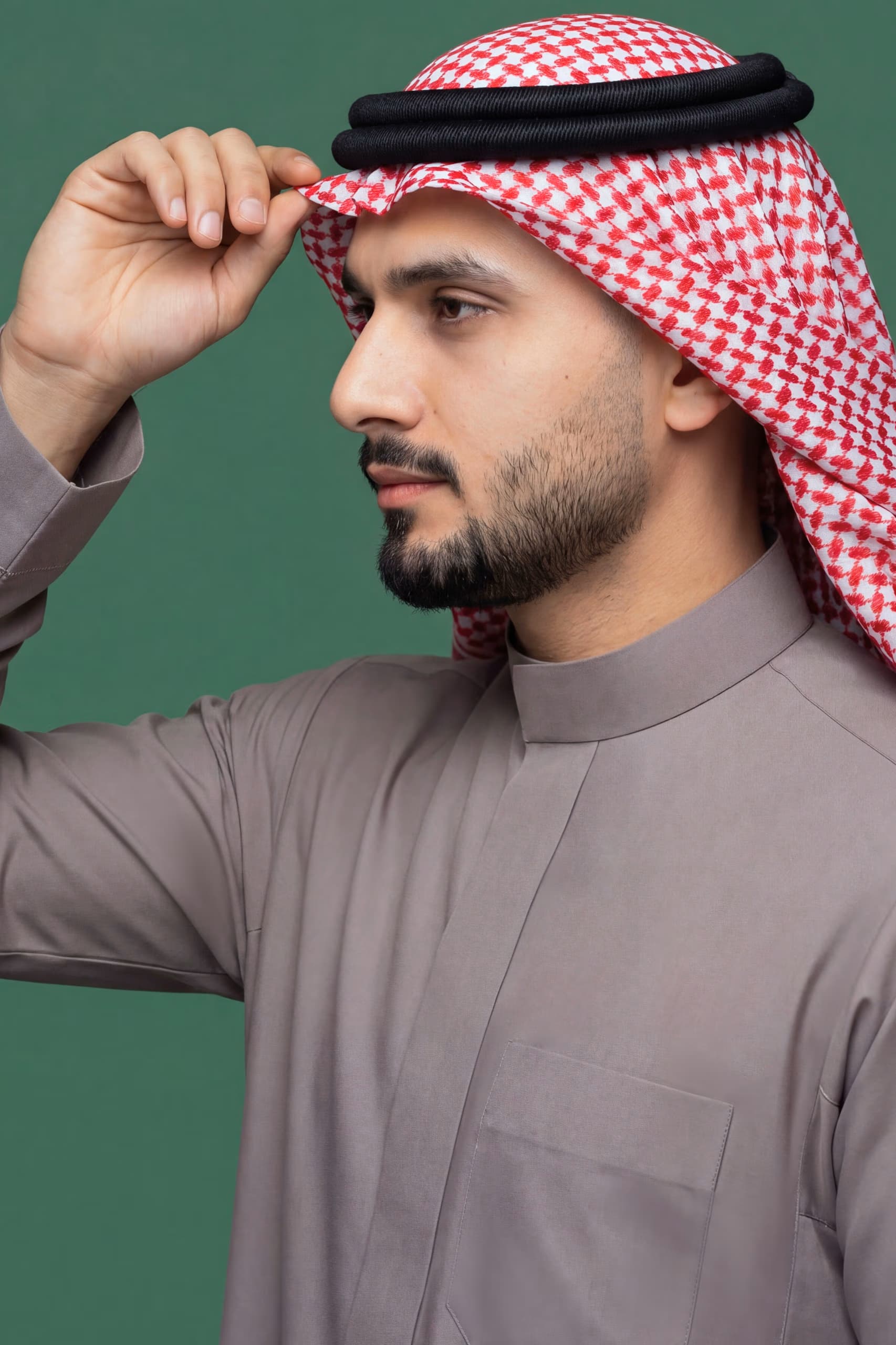 Pinkish Grey Saudi Thobe 4