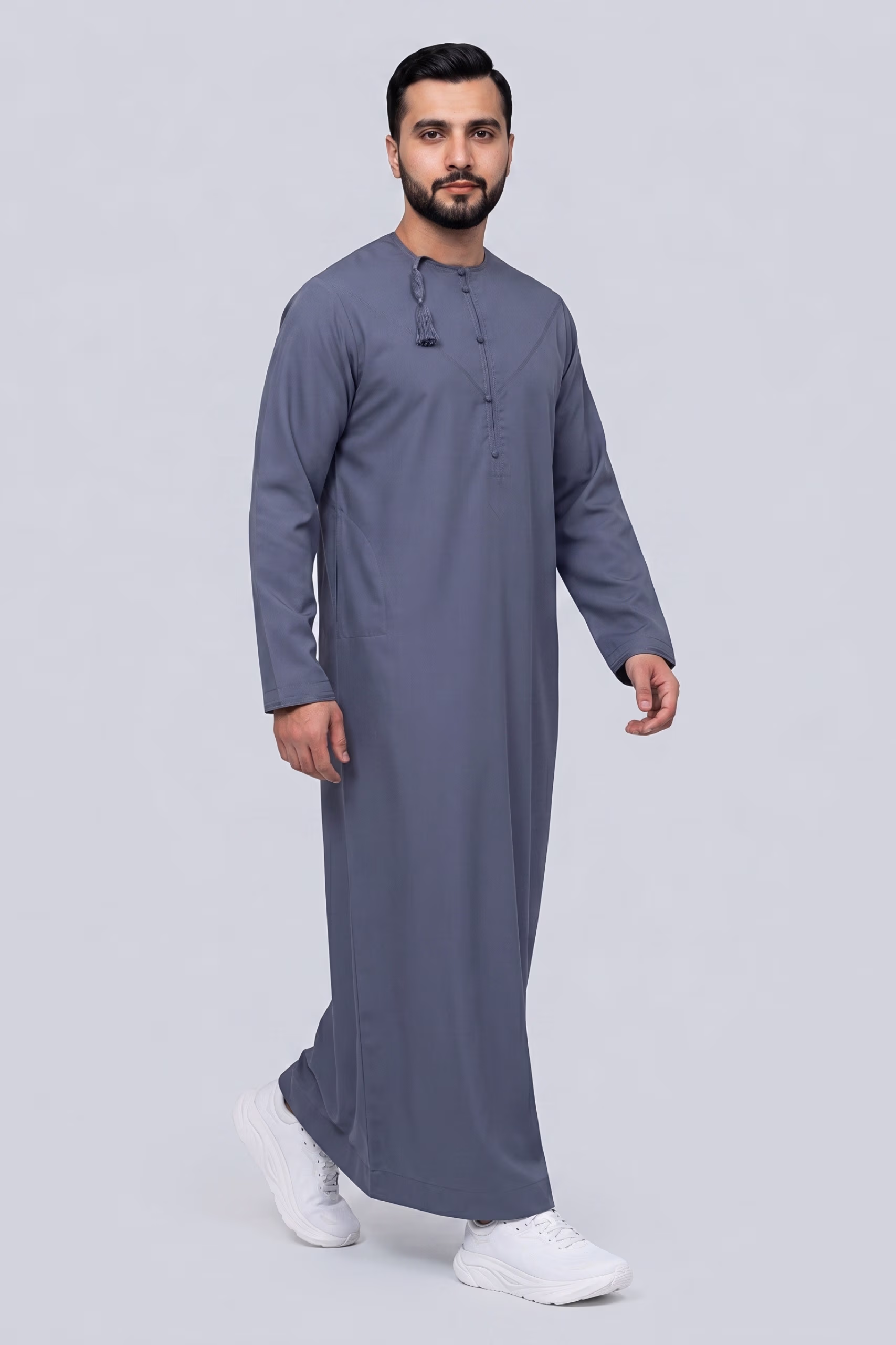 Slate Blue Omani Dishdasha 1