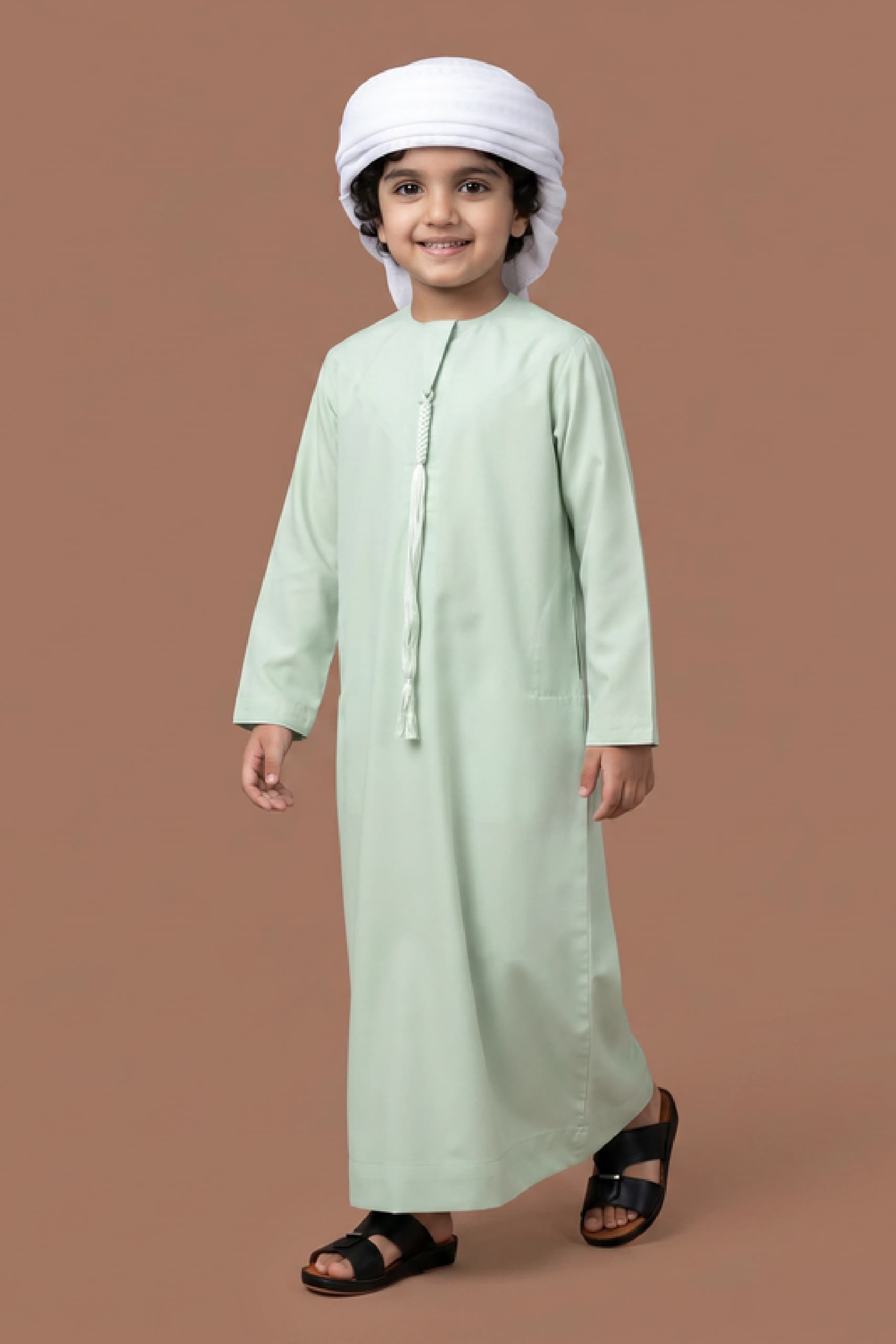 Tender Pastel Green Kids Kandora thumbnail 1