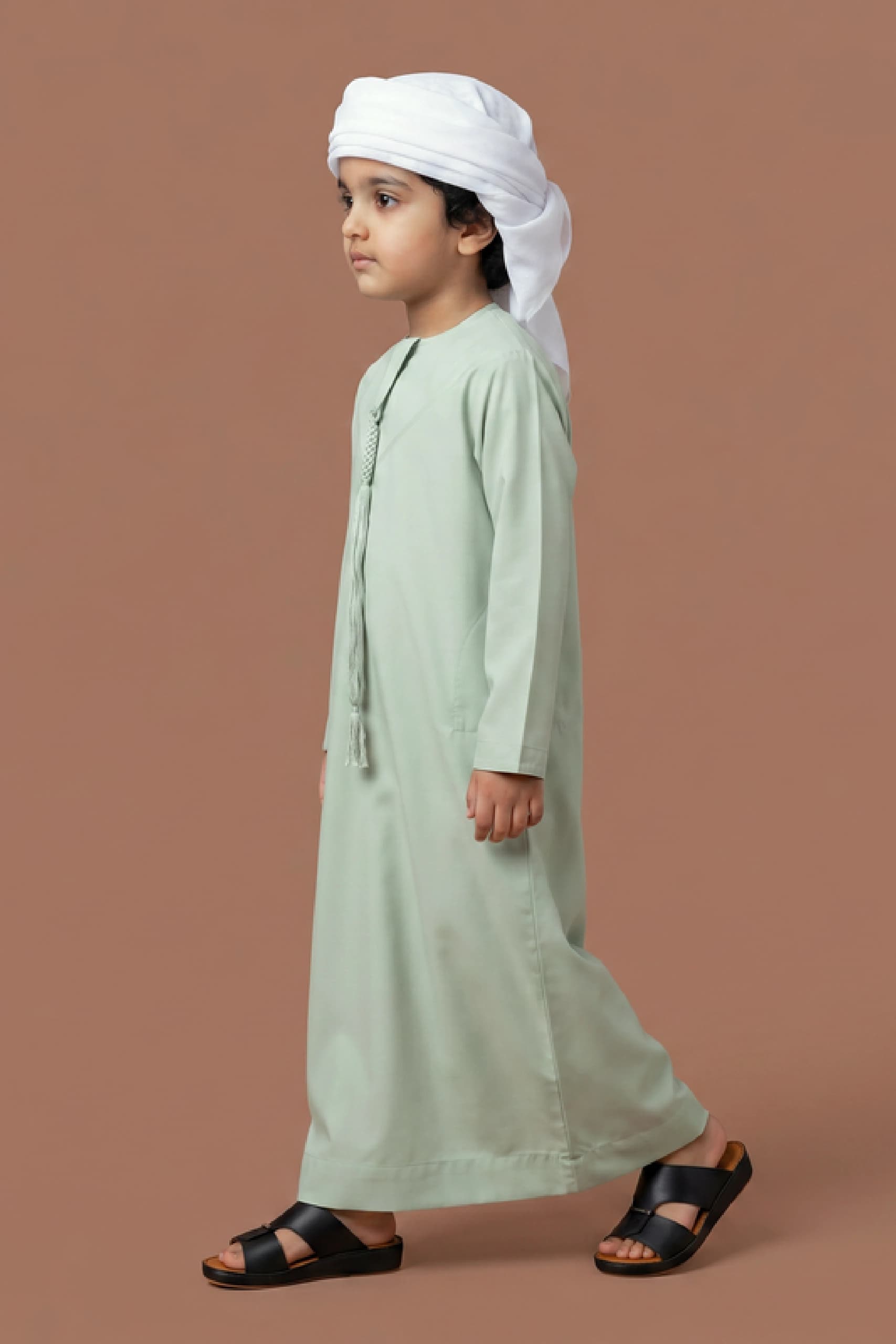 Tender Pastel Green Kids Kandora 5