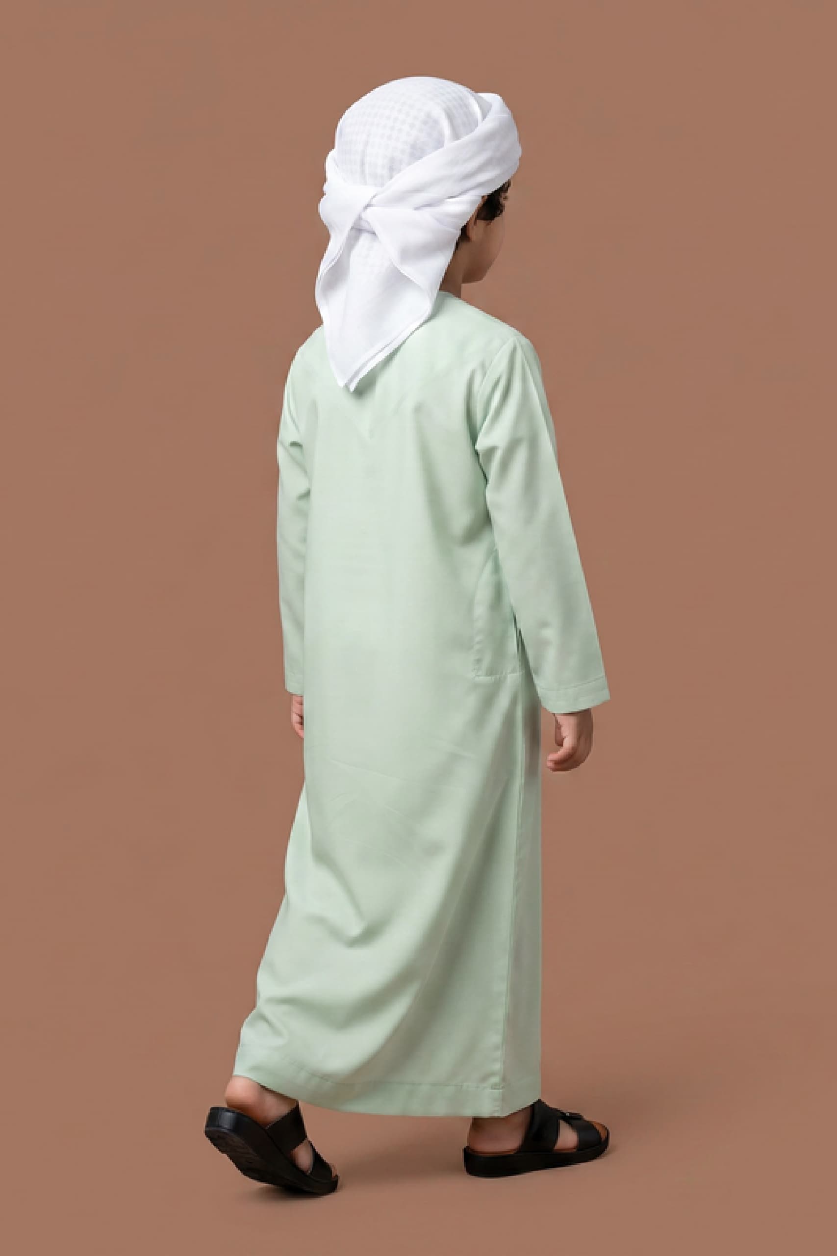 Tender Pastel Green Kids Kandora 6