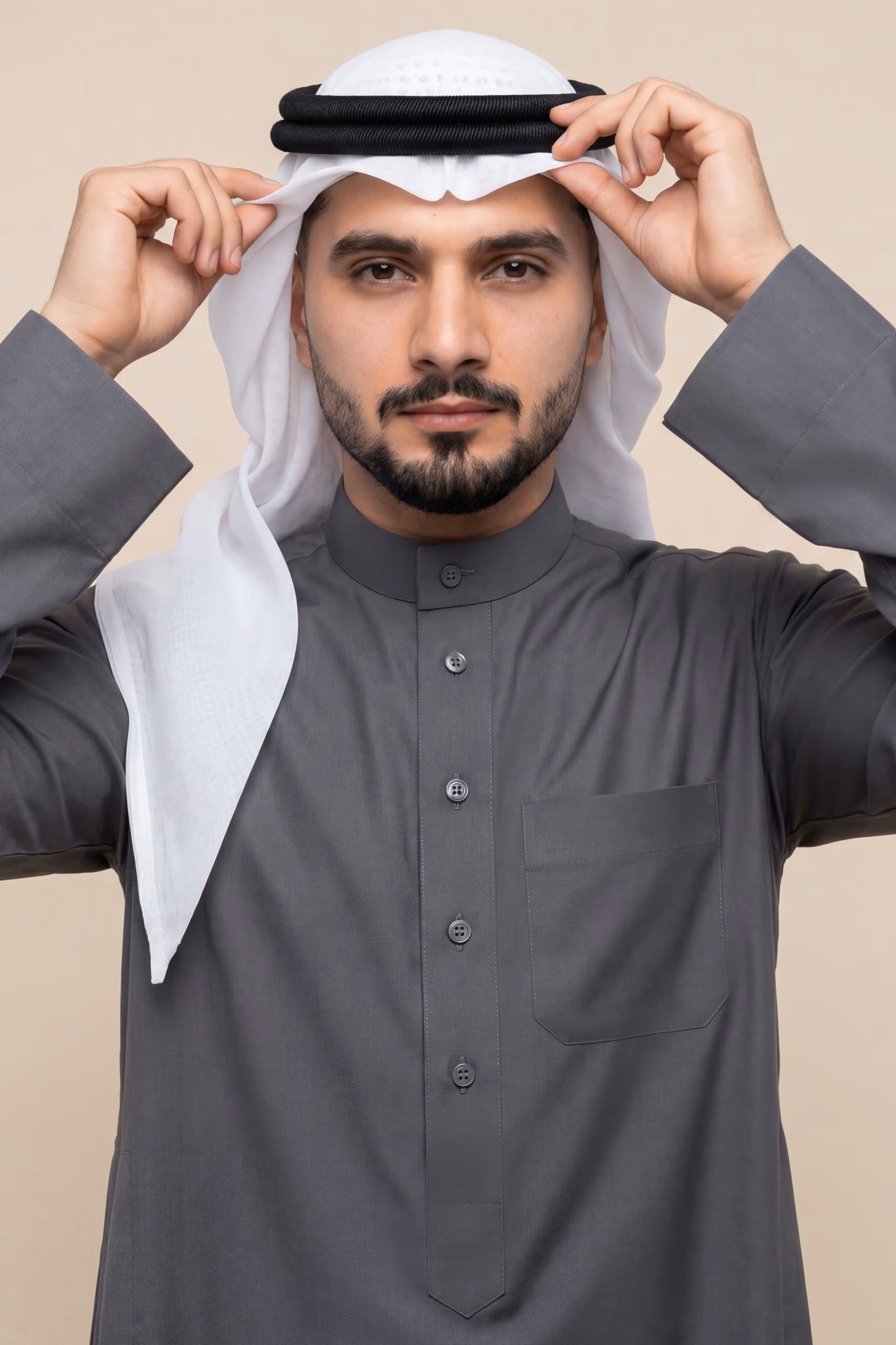 Dark Grey Saudi Thobe 2