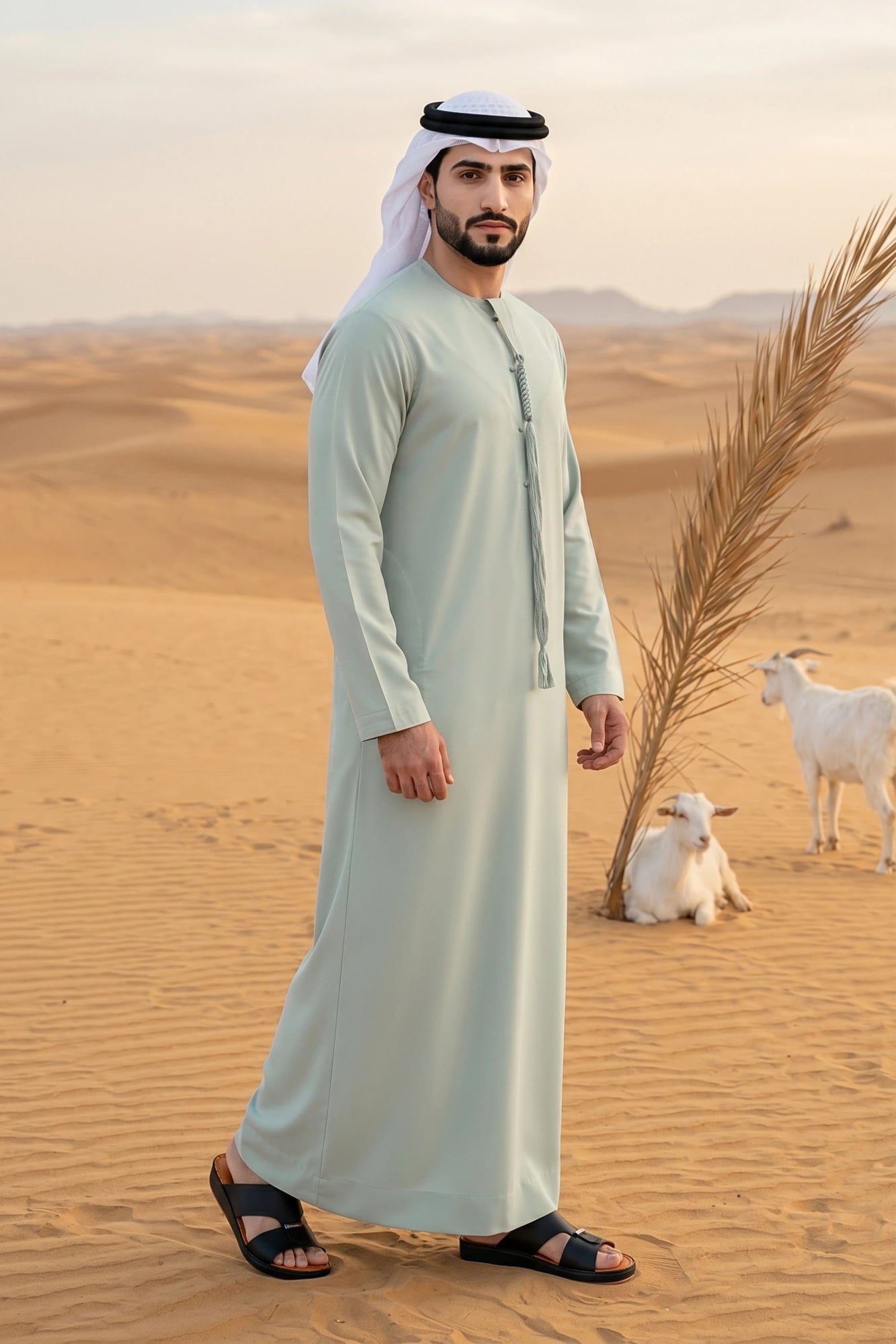 Sea Mist Green Emirati Kandora 1