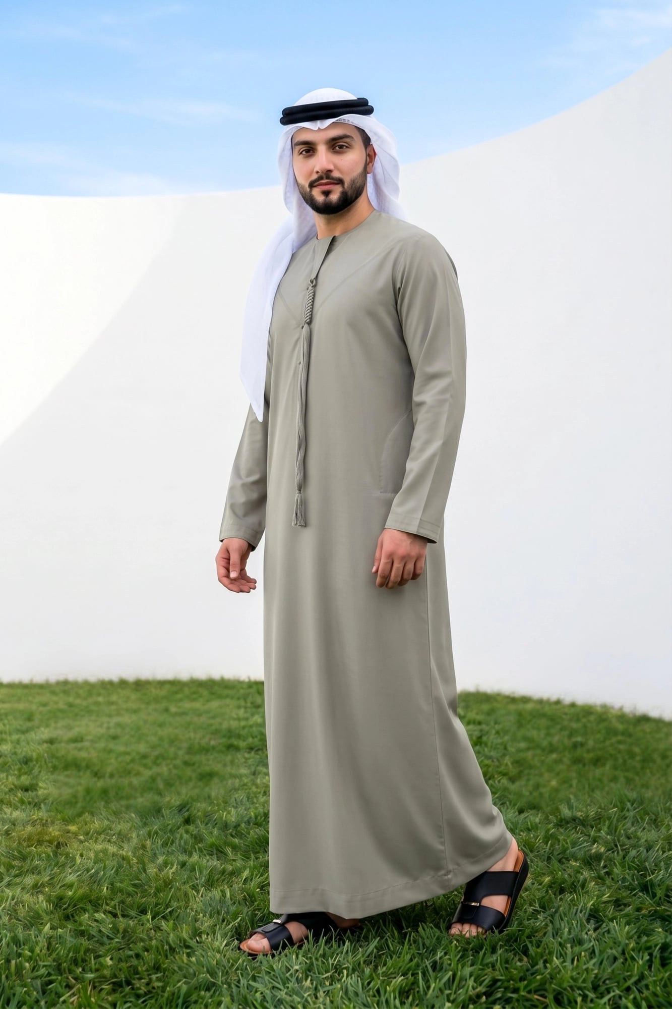 Retro Grey Emirati Kandora 1