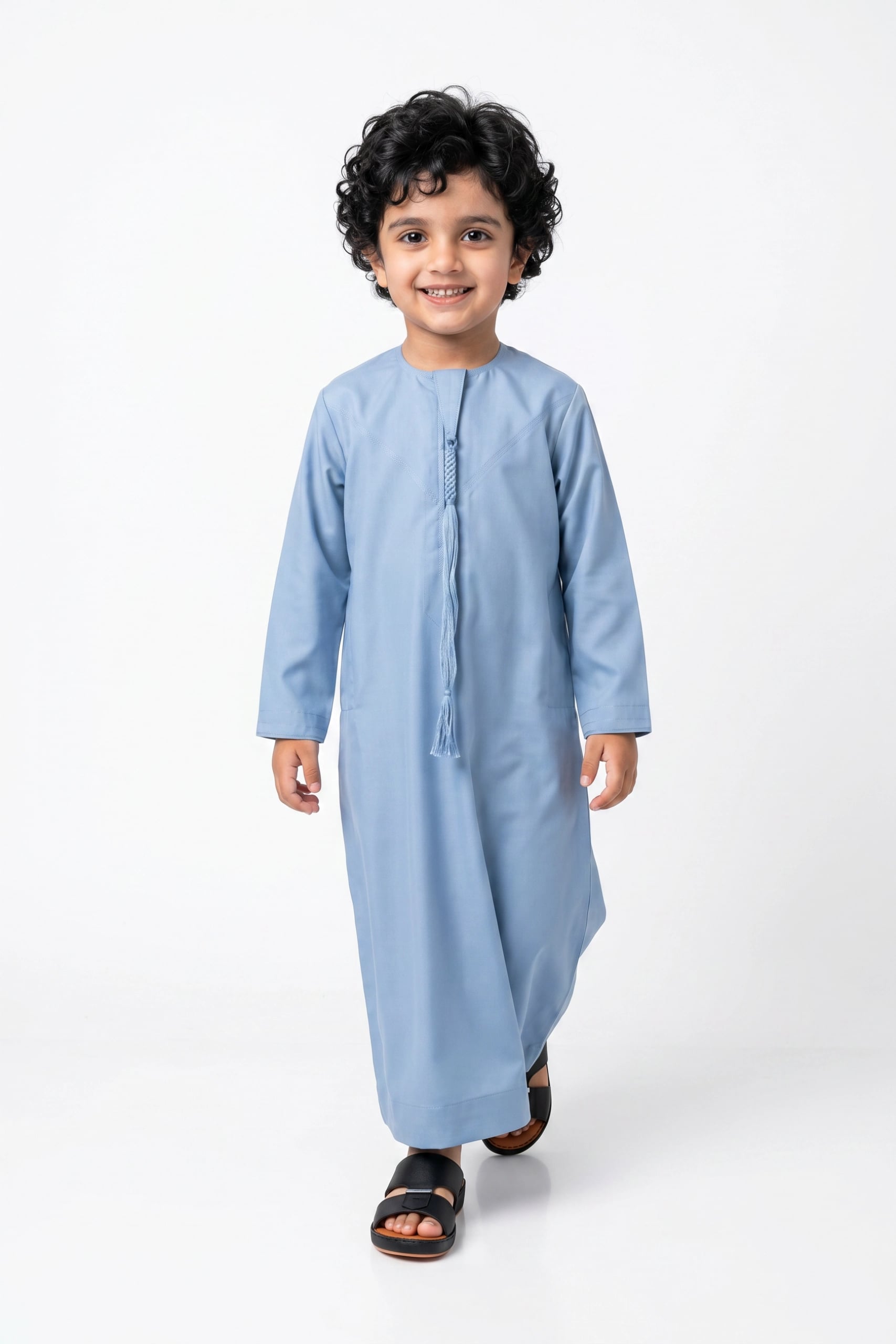 Dusty Sky Blue Kids Kandora 1